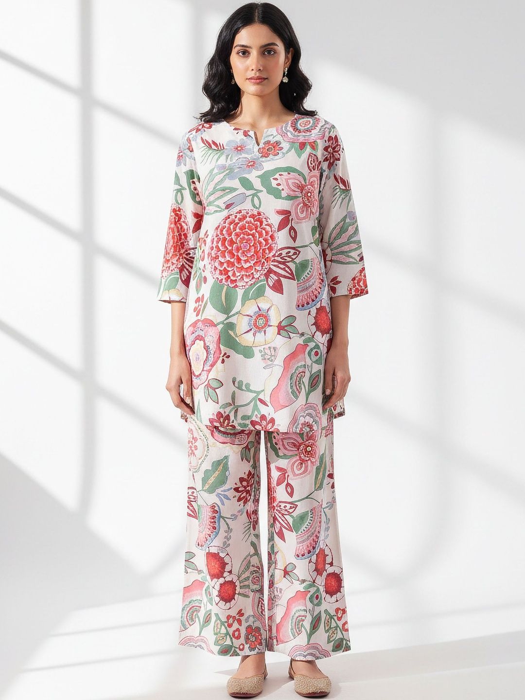 Kirrin Women Printed Tunic with Palazzos