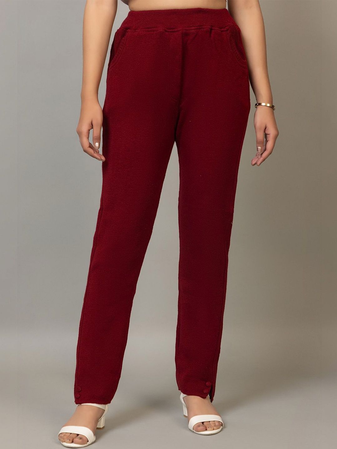 D-LINE Women Comfort High-Rise Easy Wash Trousers