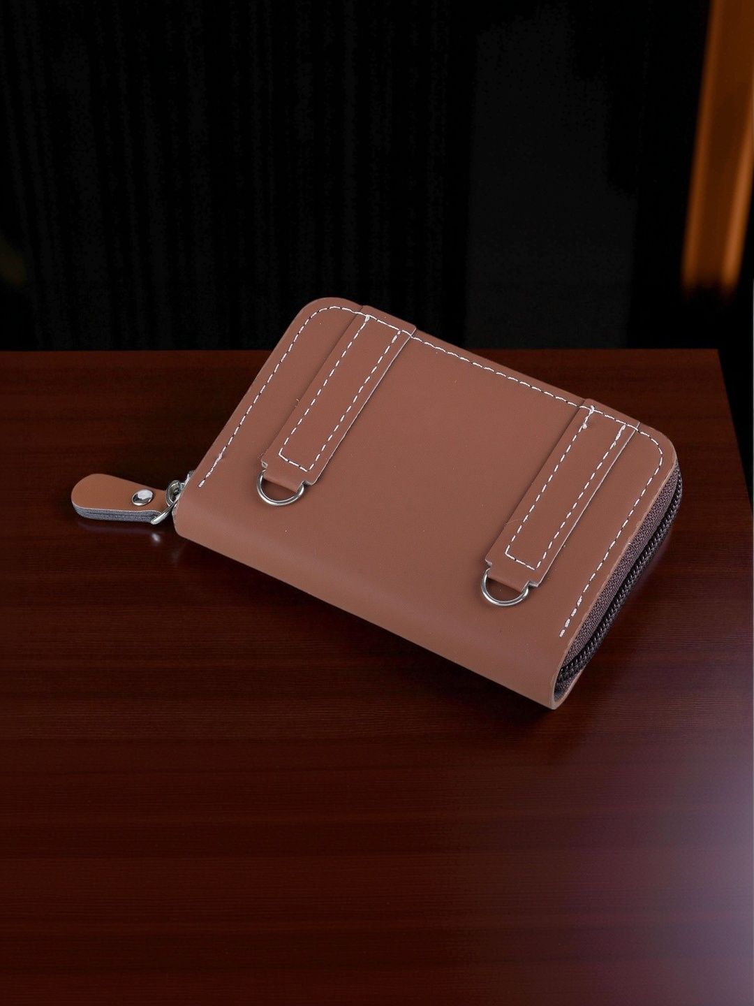 SZN Men Embellished Zip Around Wallet