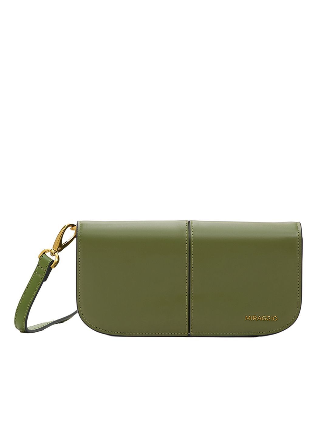 MIRAGGIO Frankie Solid Structured Sling Bag