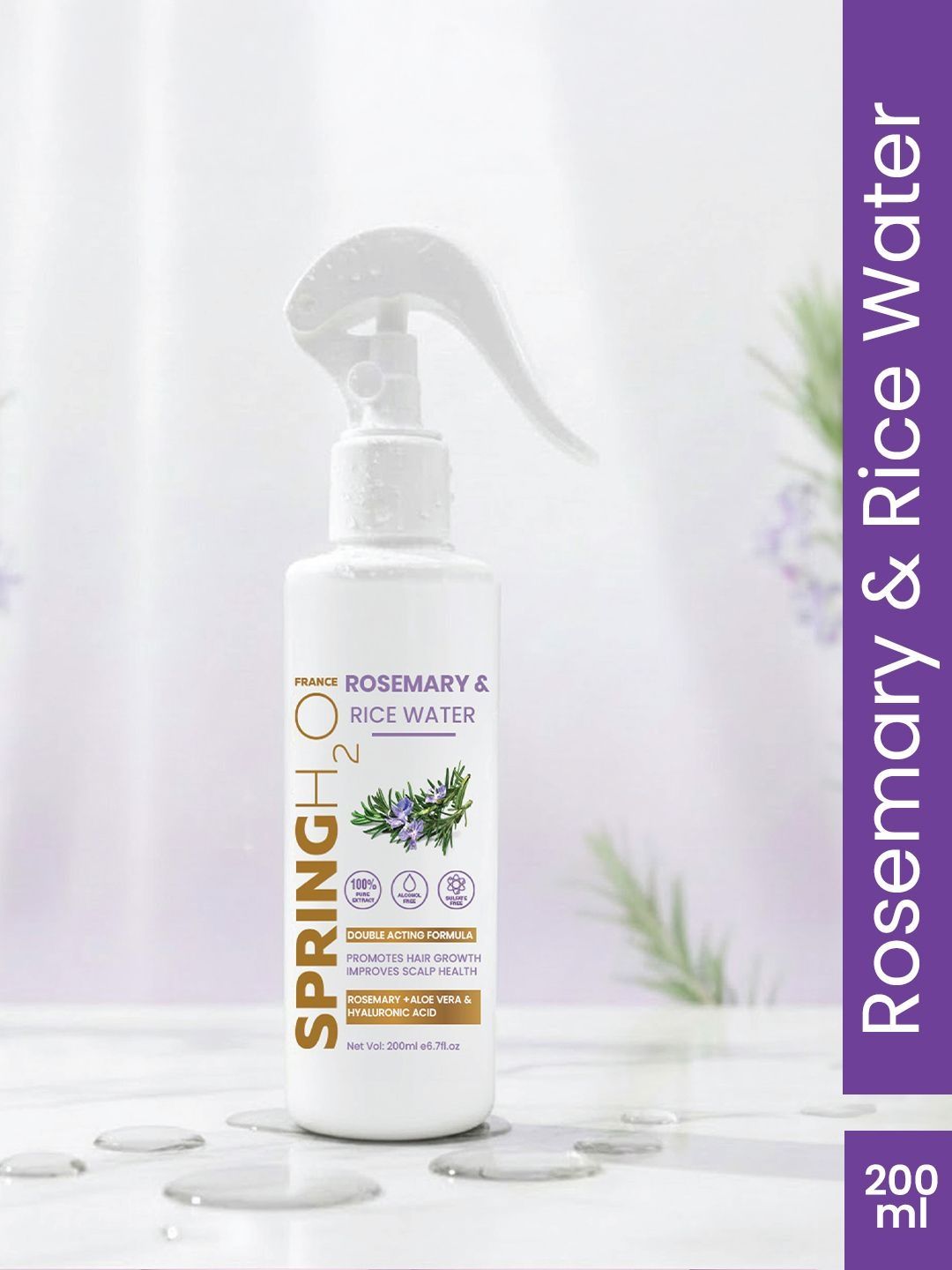 Spring H2O Rosemary & Rice Water Spray- 200 ml