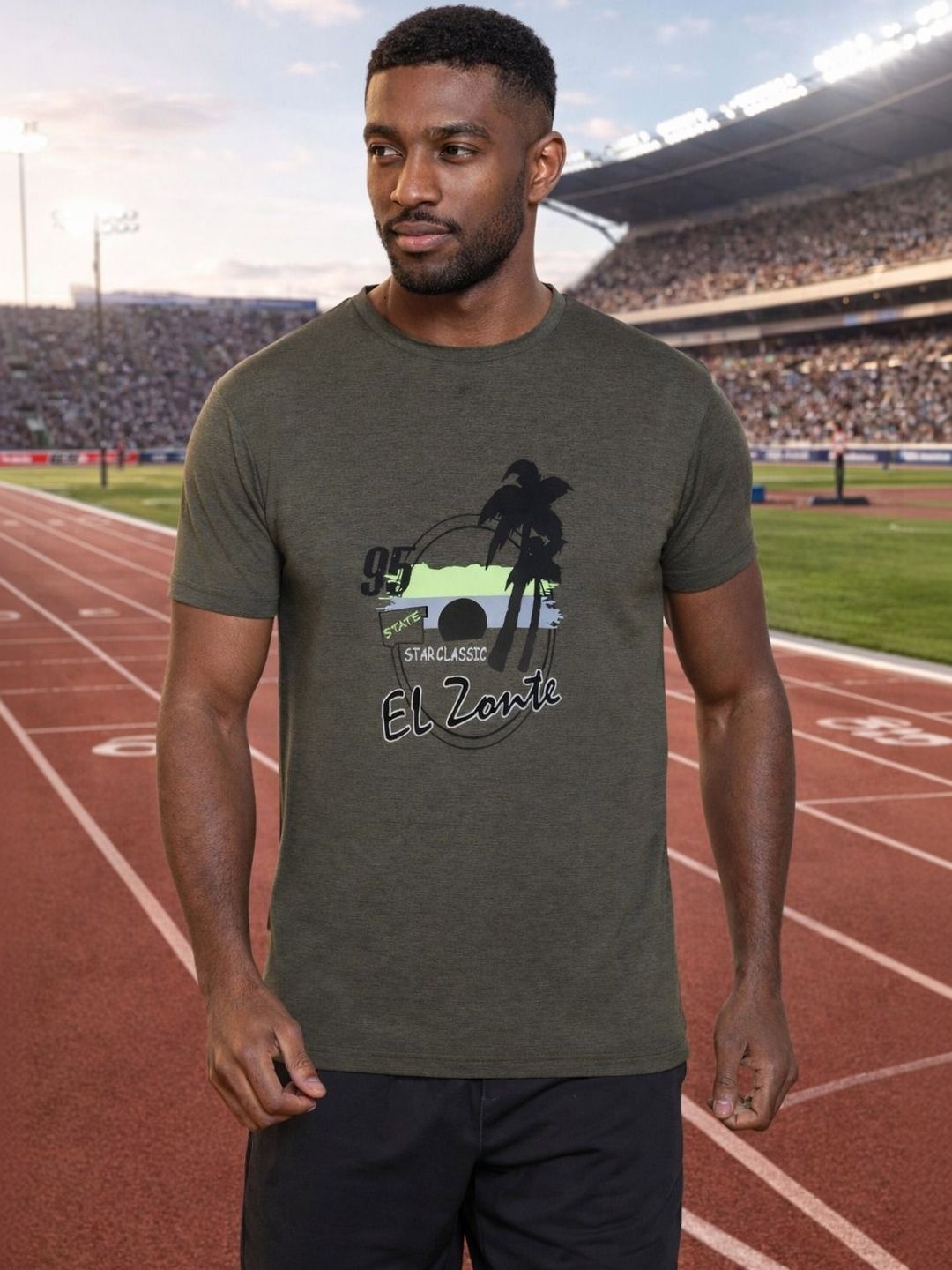 Raves Men Printed Dri-FIT T-shirt