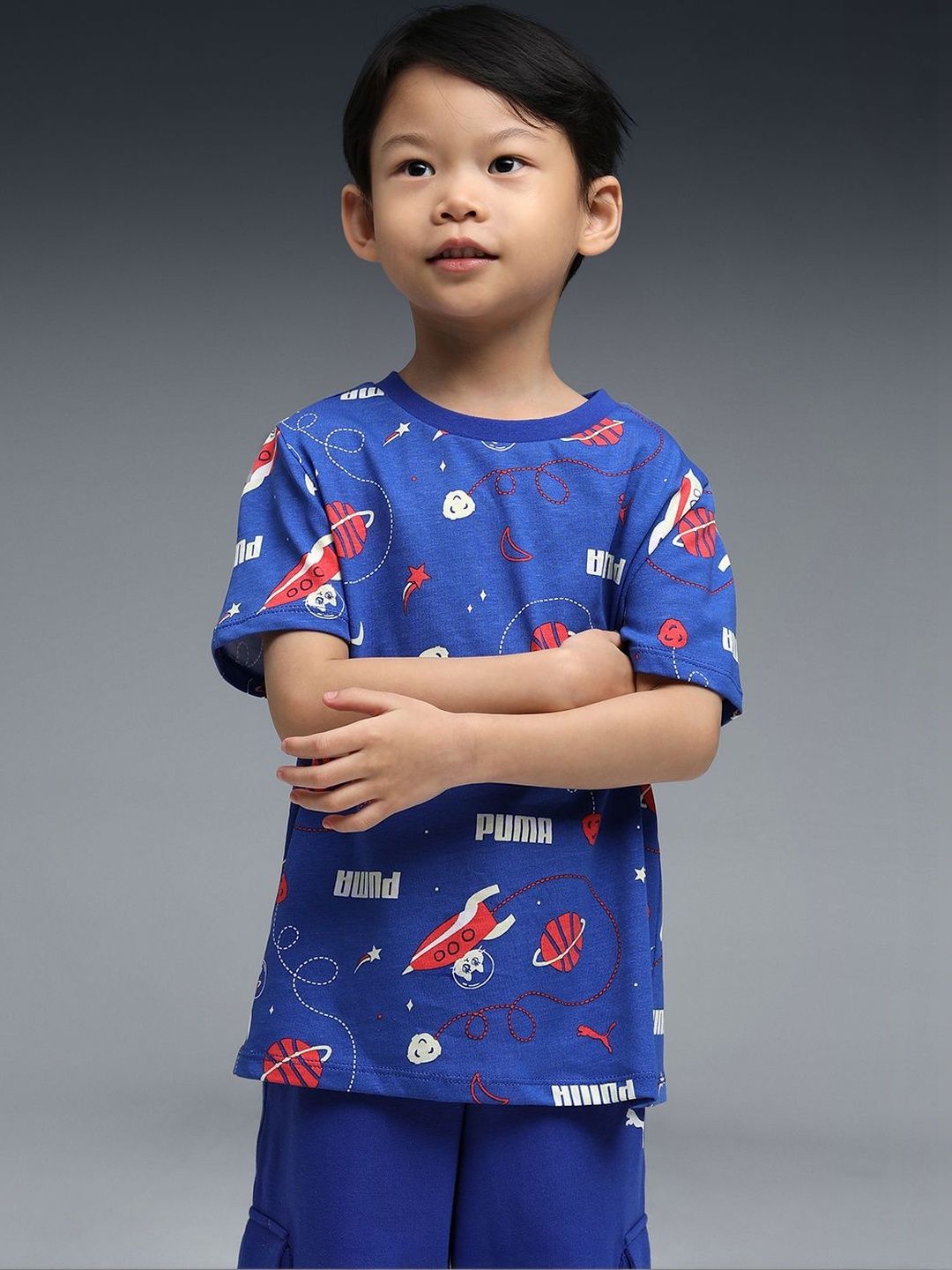 Puma Catstraunatuts Kids' All Over Printed Tee