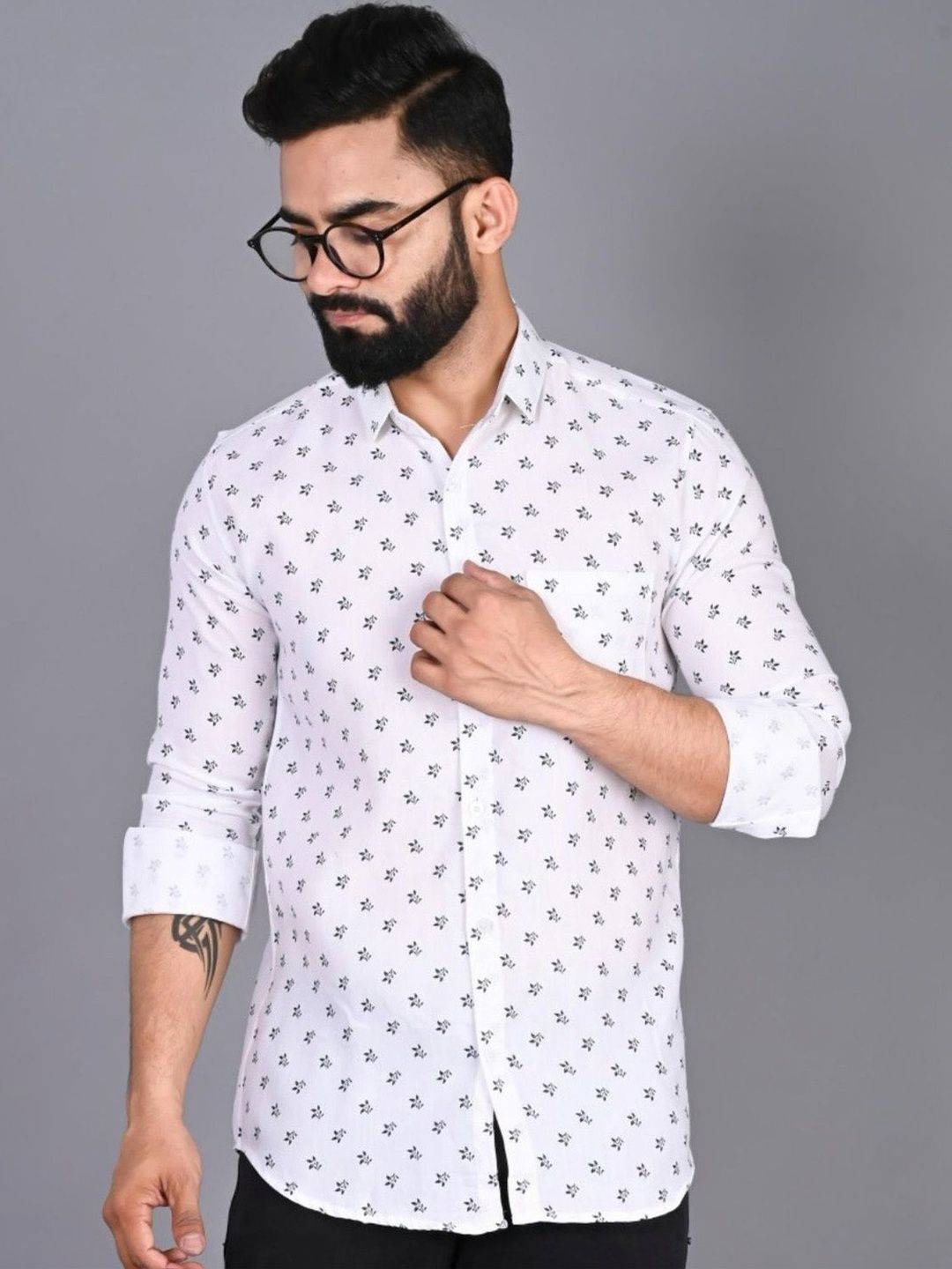 XENOR Men Slim Fit Printed Casual Shirt