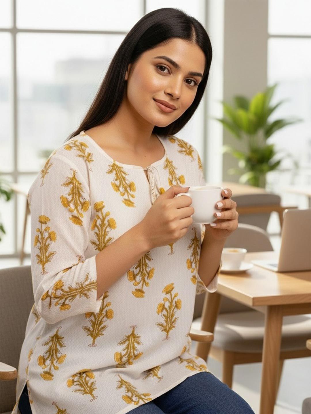 Zyla Women Floral Printed Kurta