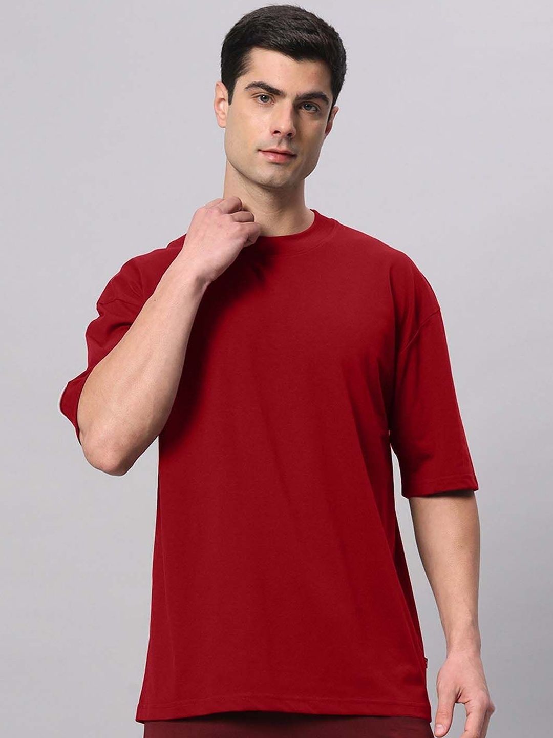 RuledBySun Men Oversized Pure Cotton T-shirt