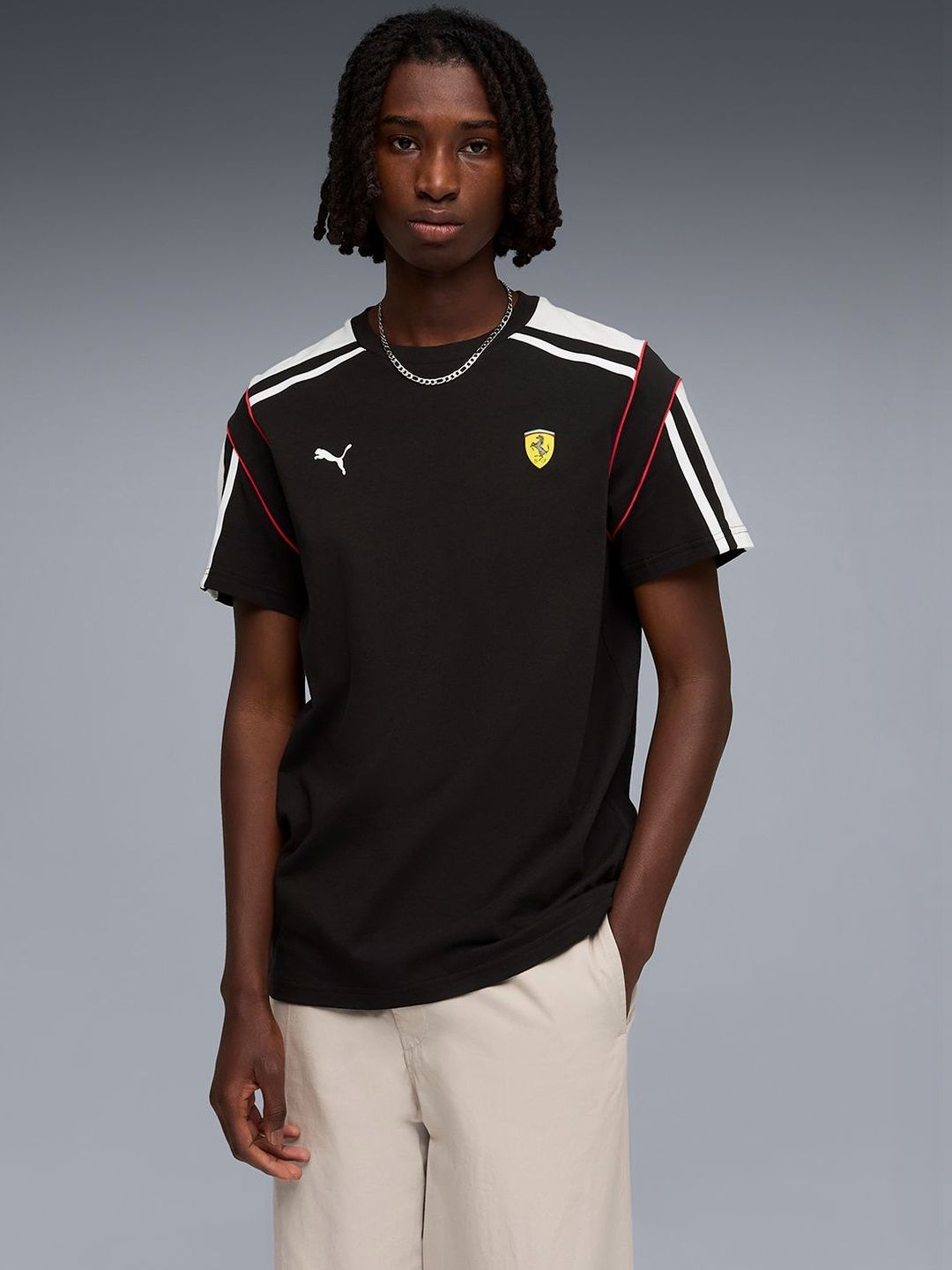 Scuderia Ferrari Men's Colorblock Sleeves MT7 Tee