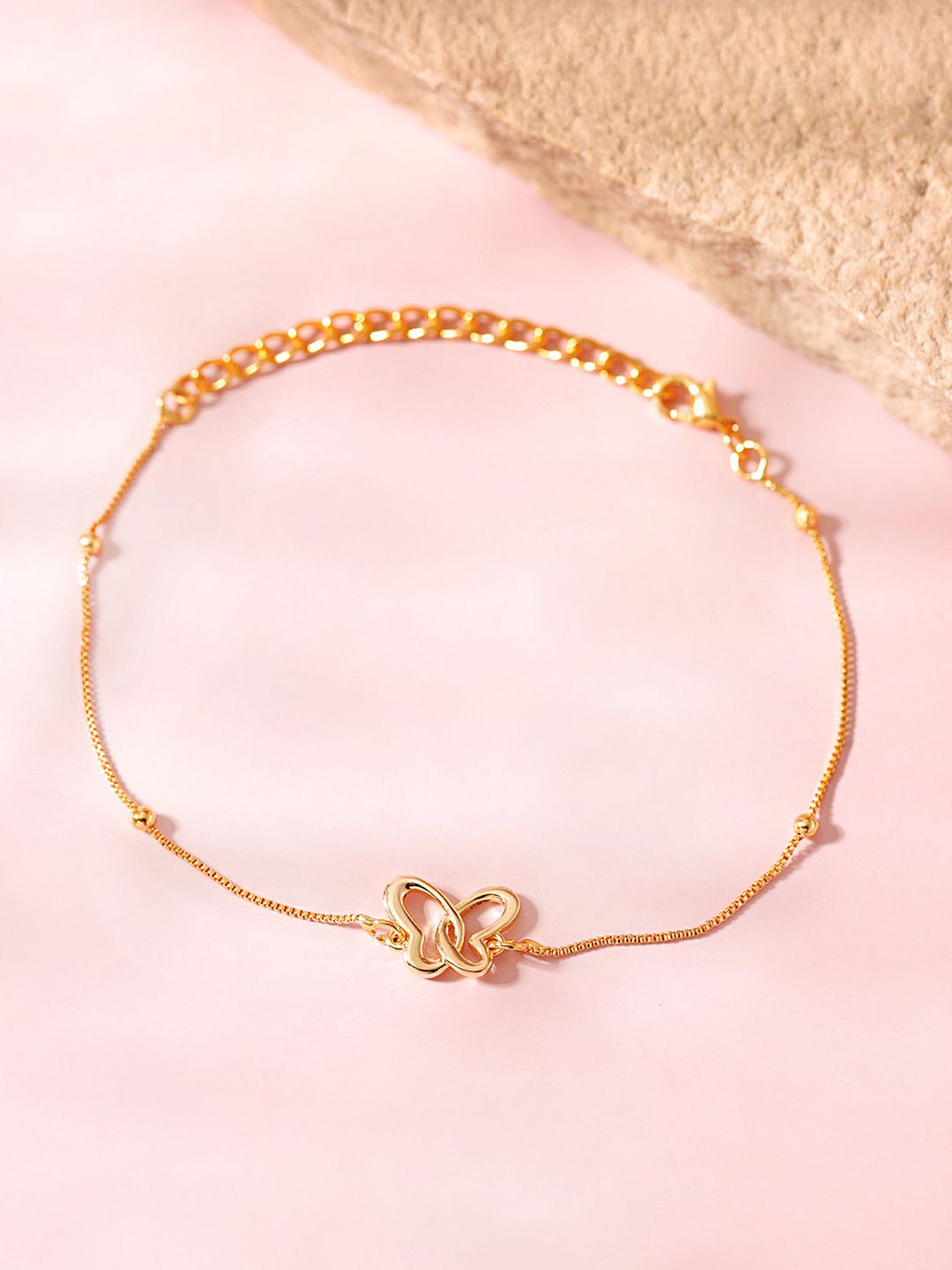Valentine's Day Golden Flutter Chain Bracelet