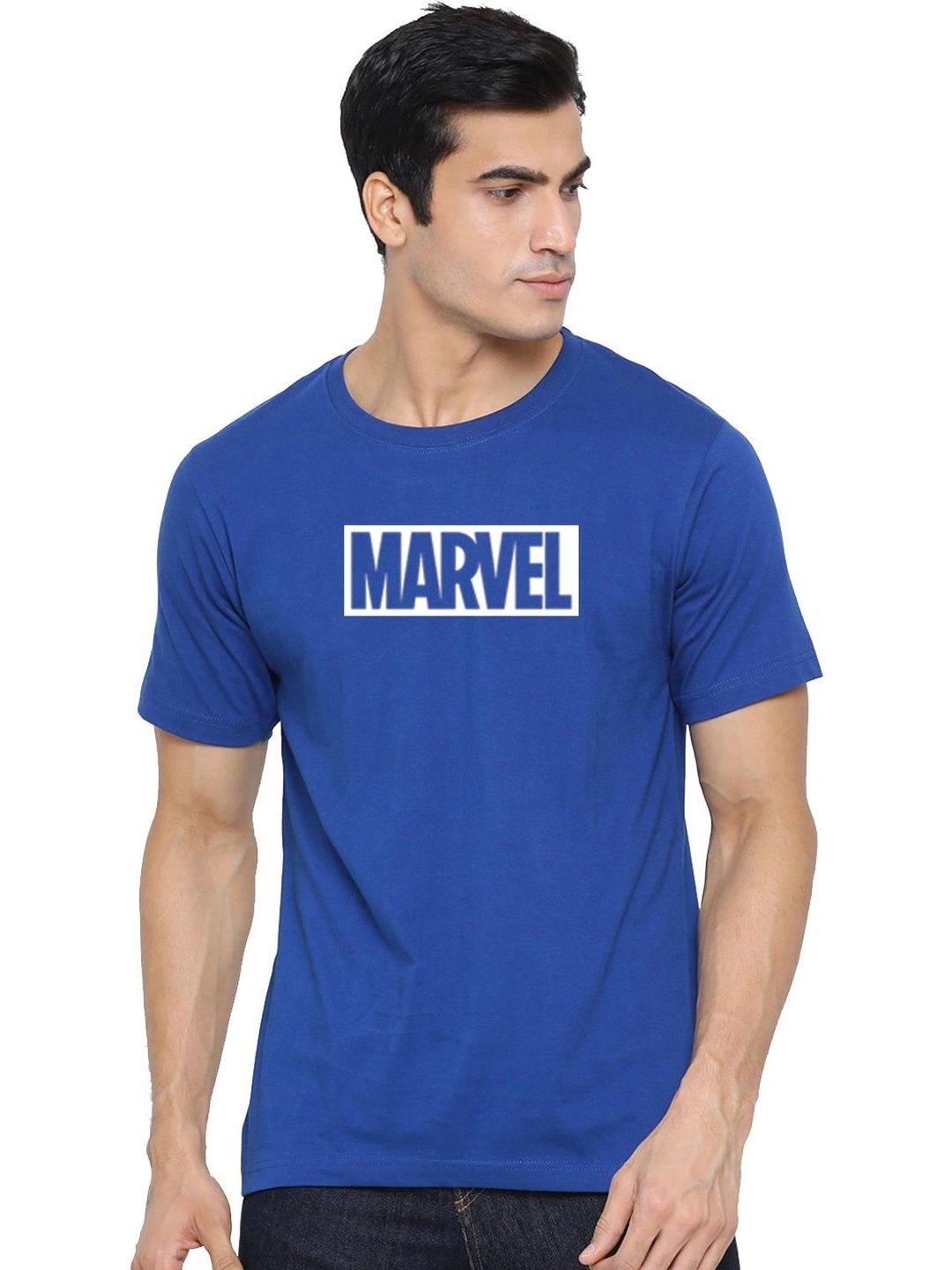 RuledBySun Men Brand Logo Printed Bio Finish T-shirt