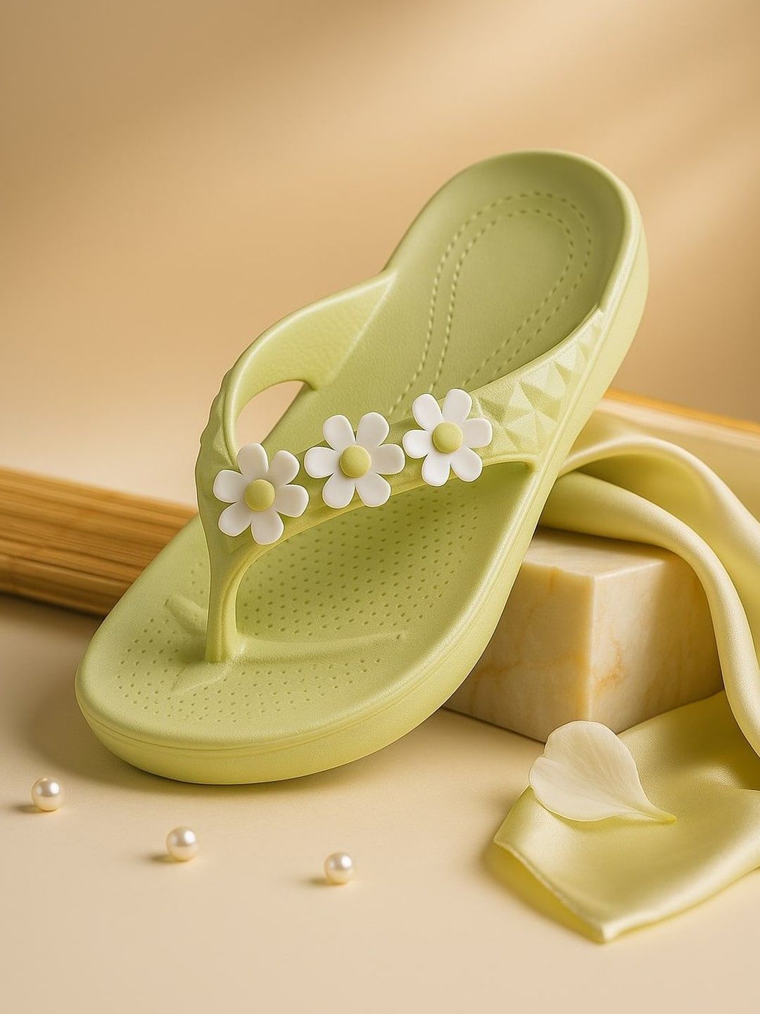 SHUPSHOO Women Embellished Thong Flip-Flops