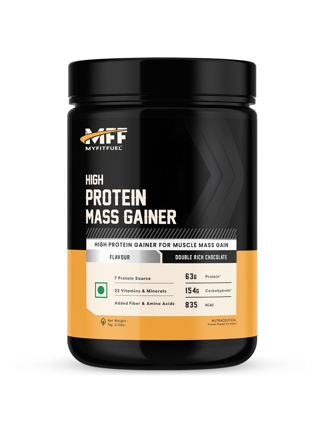 MyFitFuel High Protein Mass Gainer - Double Rich Chocolate Flavour- 1 kg