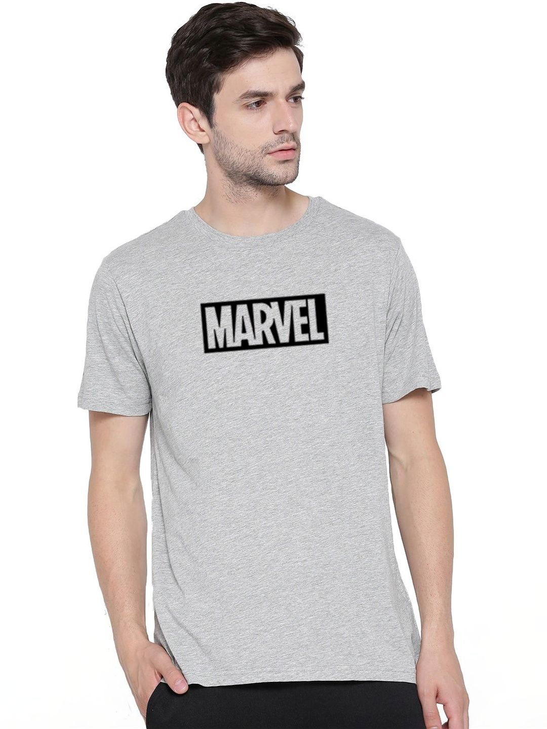 RuledBySun Men Brand Logo Printed Bio Finish T-shirt