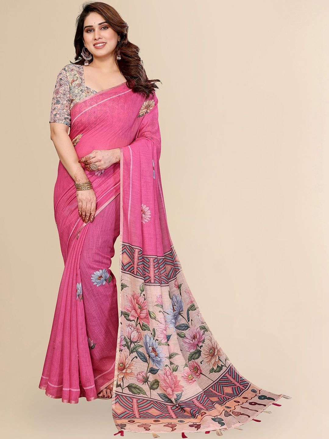 STYLETONE Floral Saree