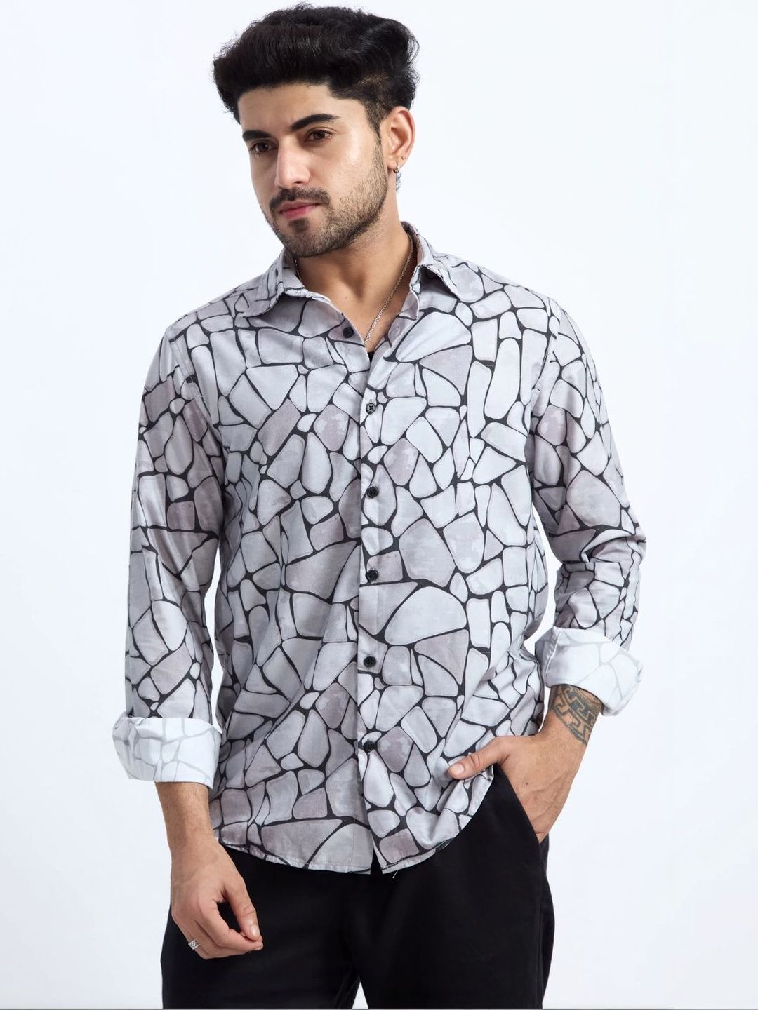 XKIND Men Printed Casual Shirt