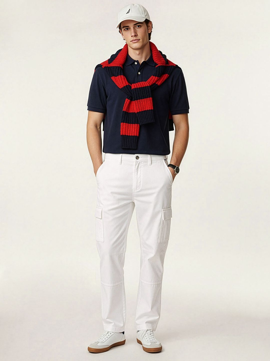 Nautica Men Pure Cotton Chinos Trousers
