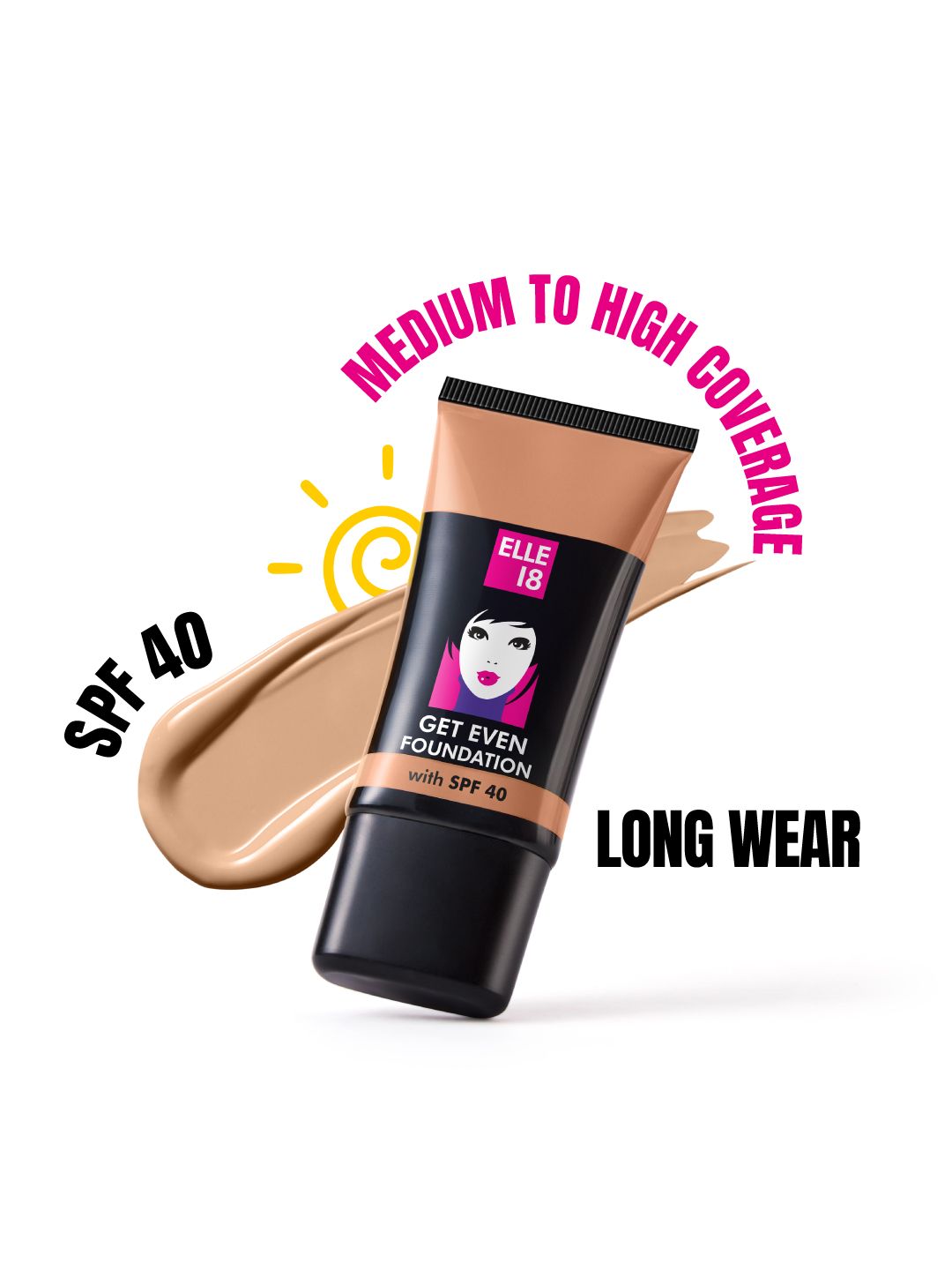 Buy ELLE 18 Get Even SPF40 Matte Finish Foundation With Vitamin E 27ml   Natural Shell 05 -  - Personal Care for Women
