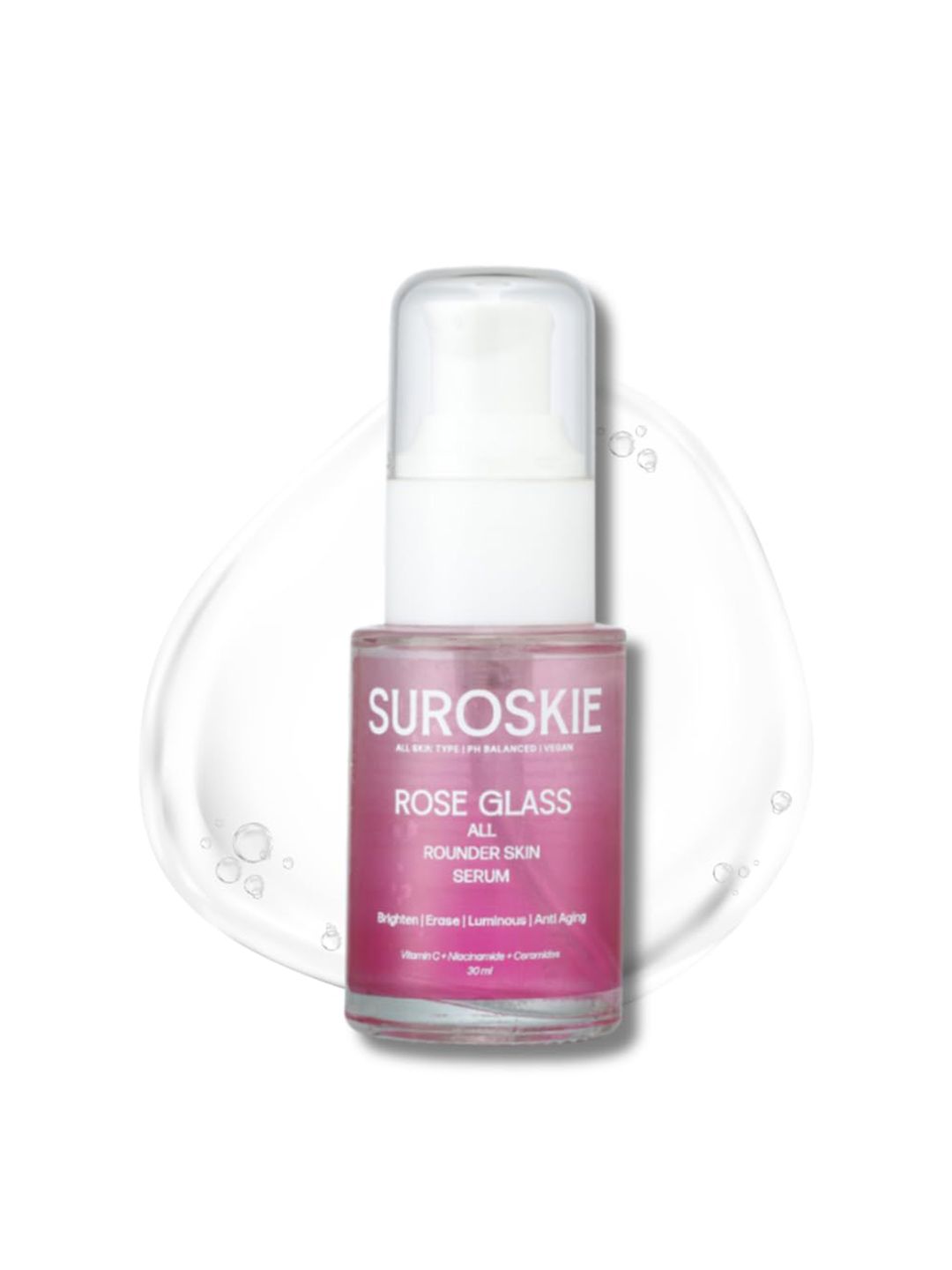 SUROSKIE Rose Glass Face Serum For Glowing & Bright Skin 30ml