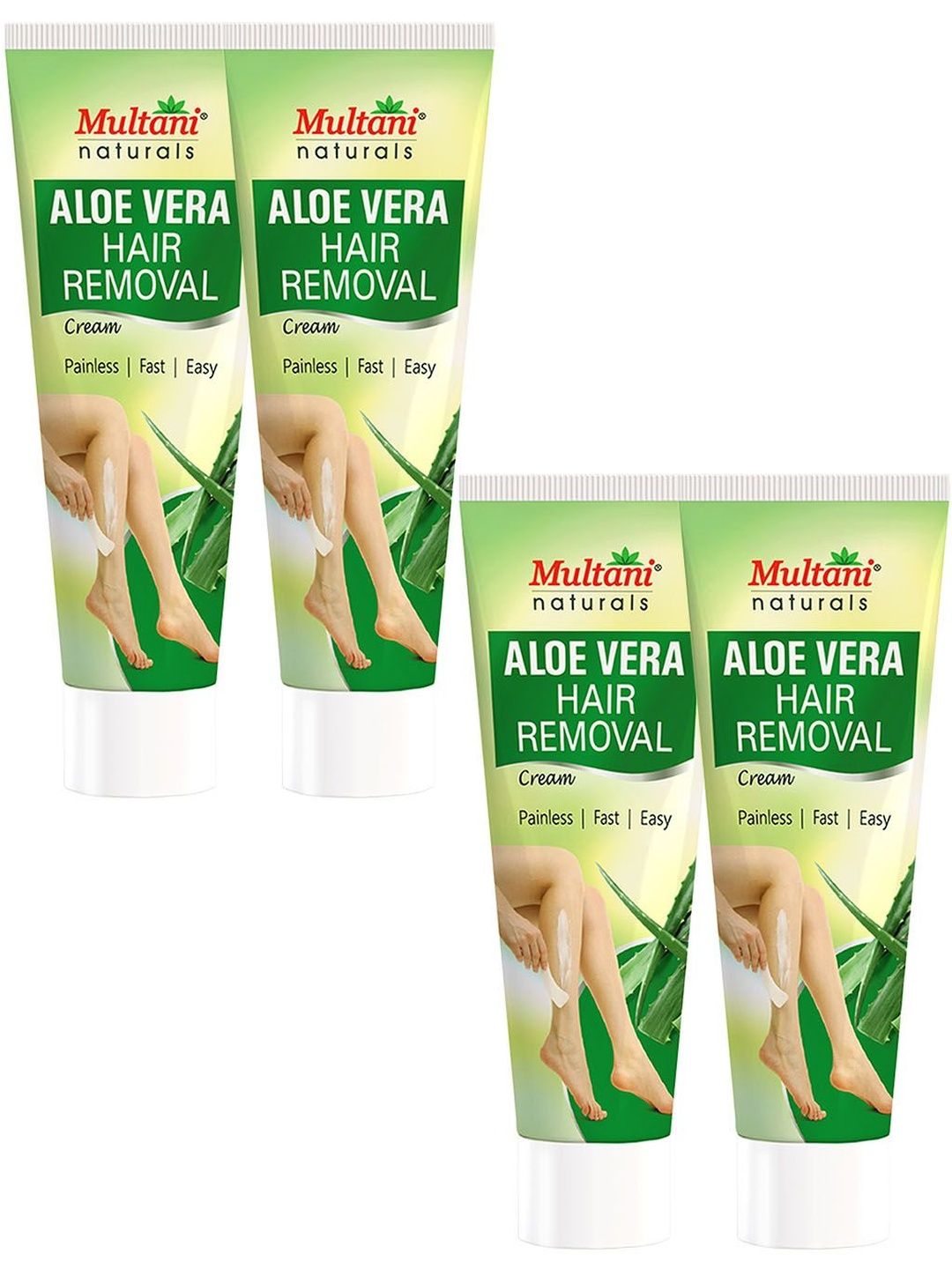 Multani Set Of 4 Aloe Vera Hair Removal Cream- 60 ml Each