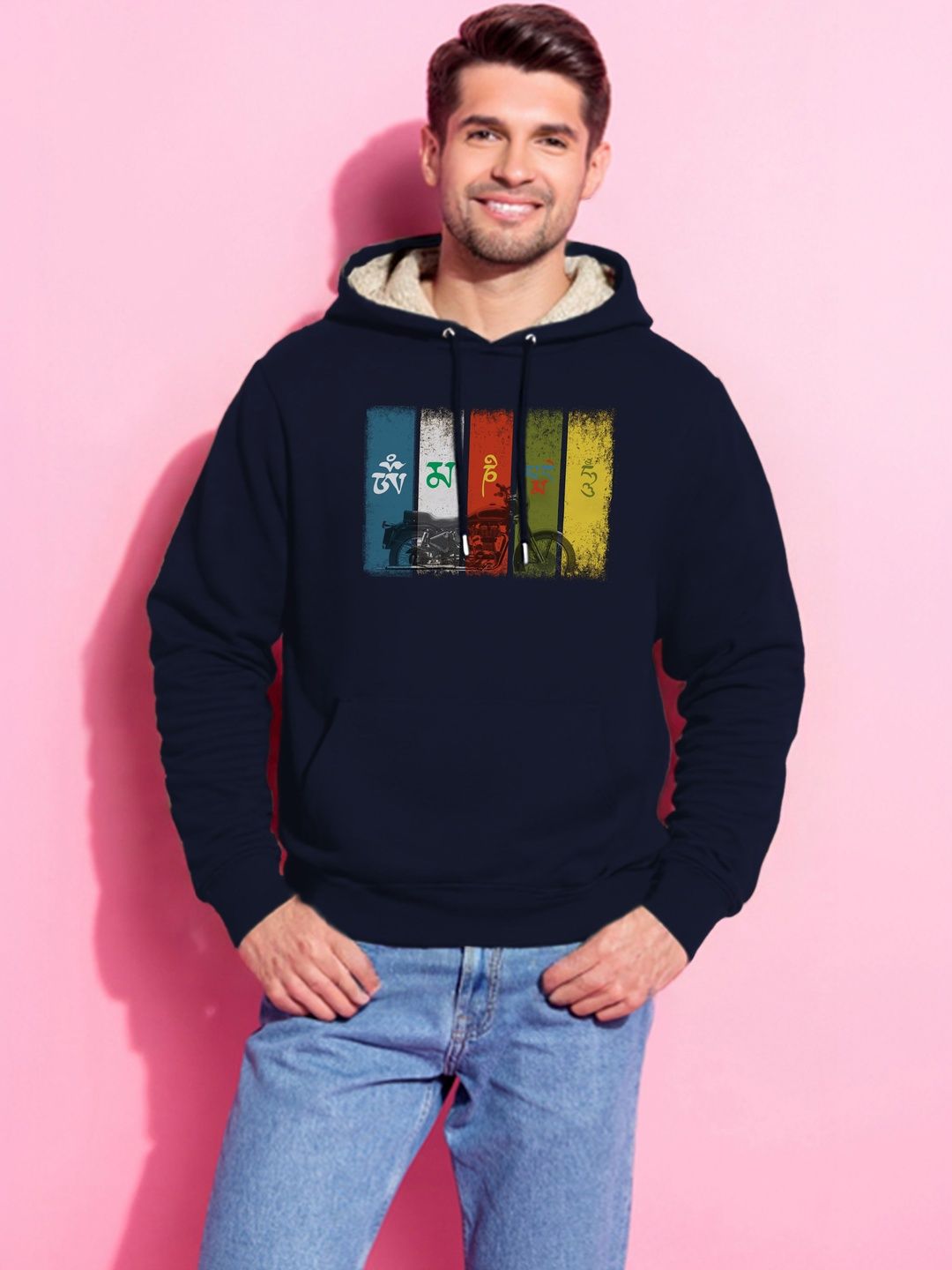 TOGS & TERRE Men Printed Hooded Sweatshirt