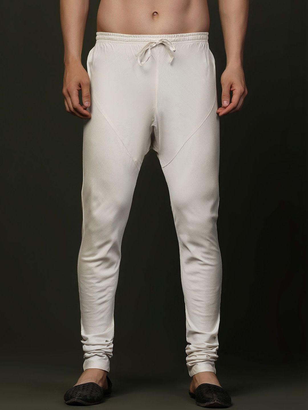 KISAH Plus Size Men Solid Churidar