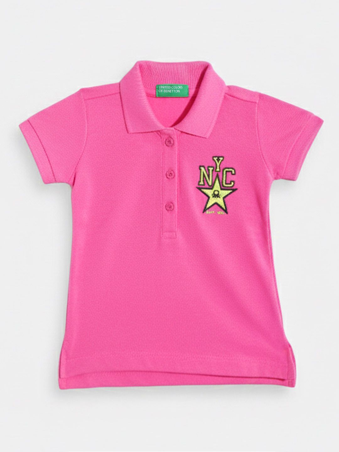 Girls Polo Collar Regular Fit T-Shirt