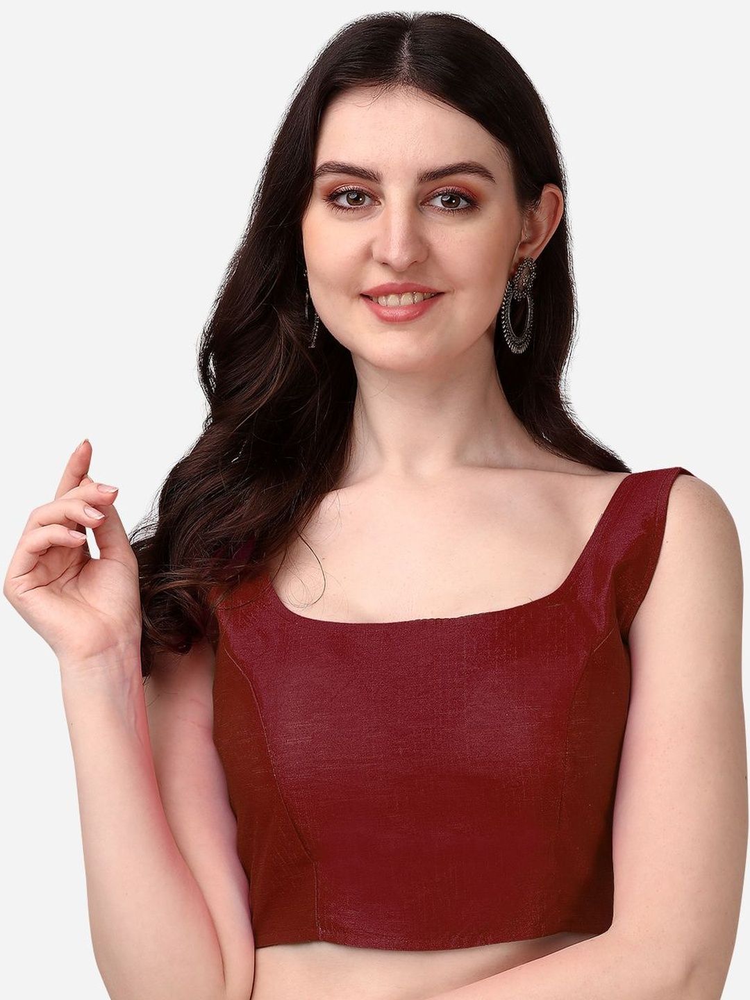 PUJIA MILLS Square Neck Saree Blouse