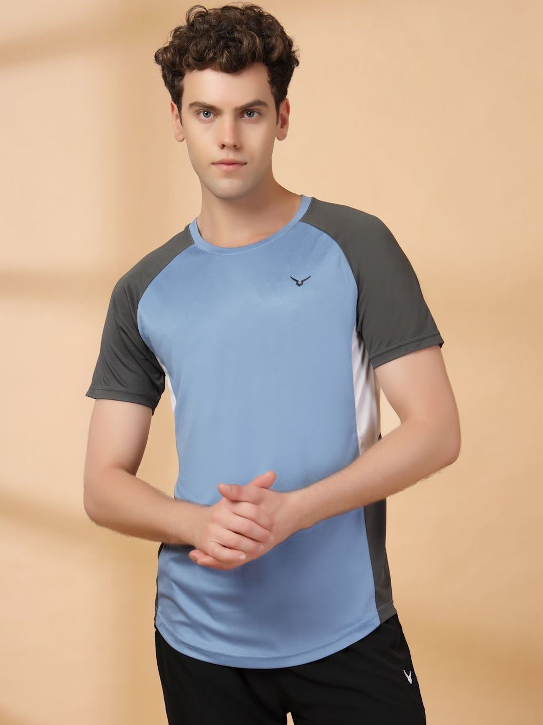 Invincible Men Colourblocked Round Neck Tshirt