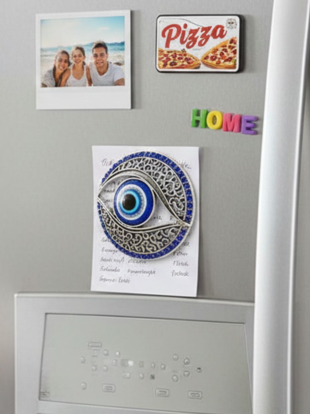 BLUE BEADS Blue Evil Eye Decorative Fridge Magnet