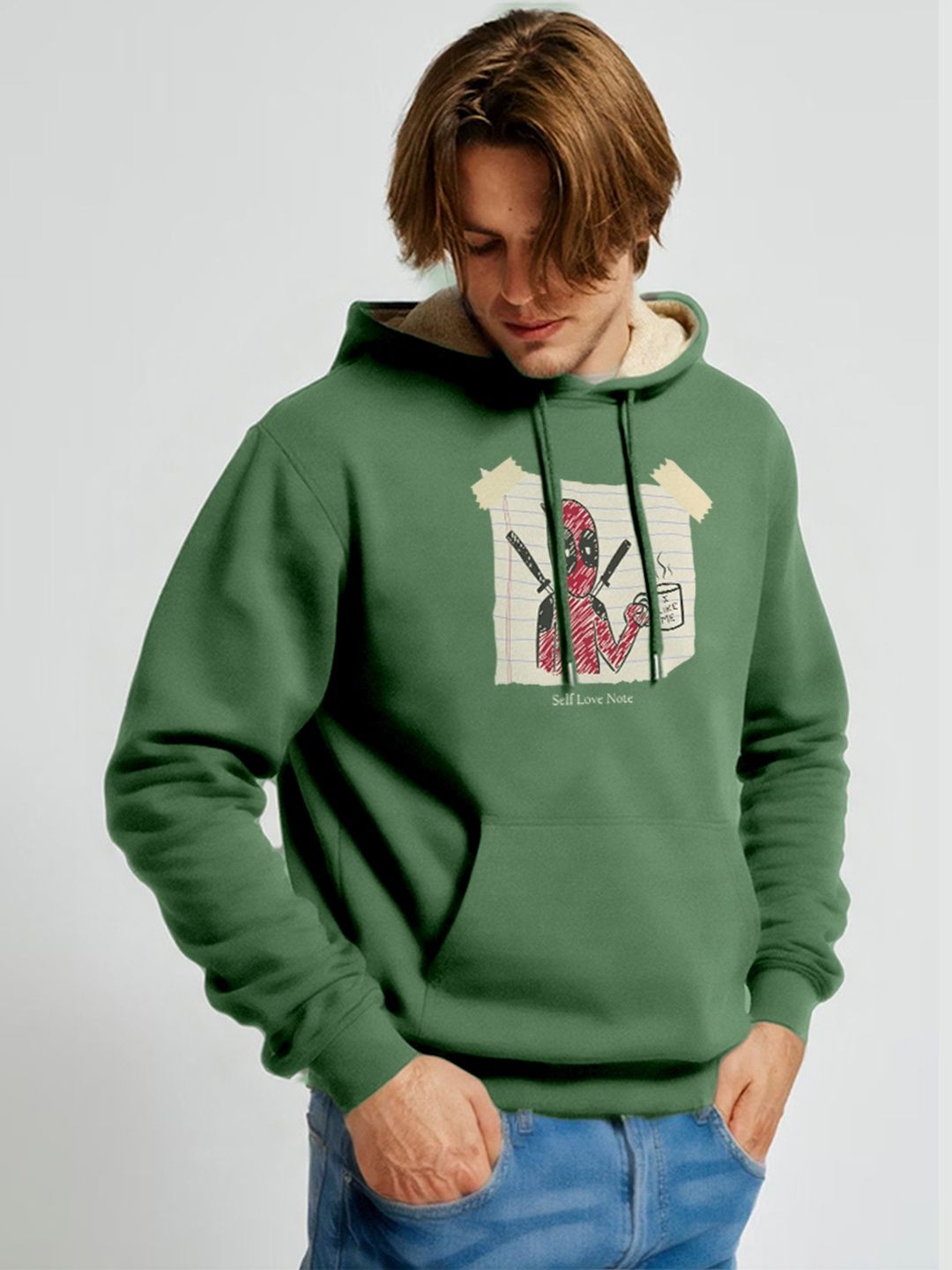 TOGS & TERRE Men Printed Hooded Sweatshirt
