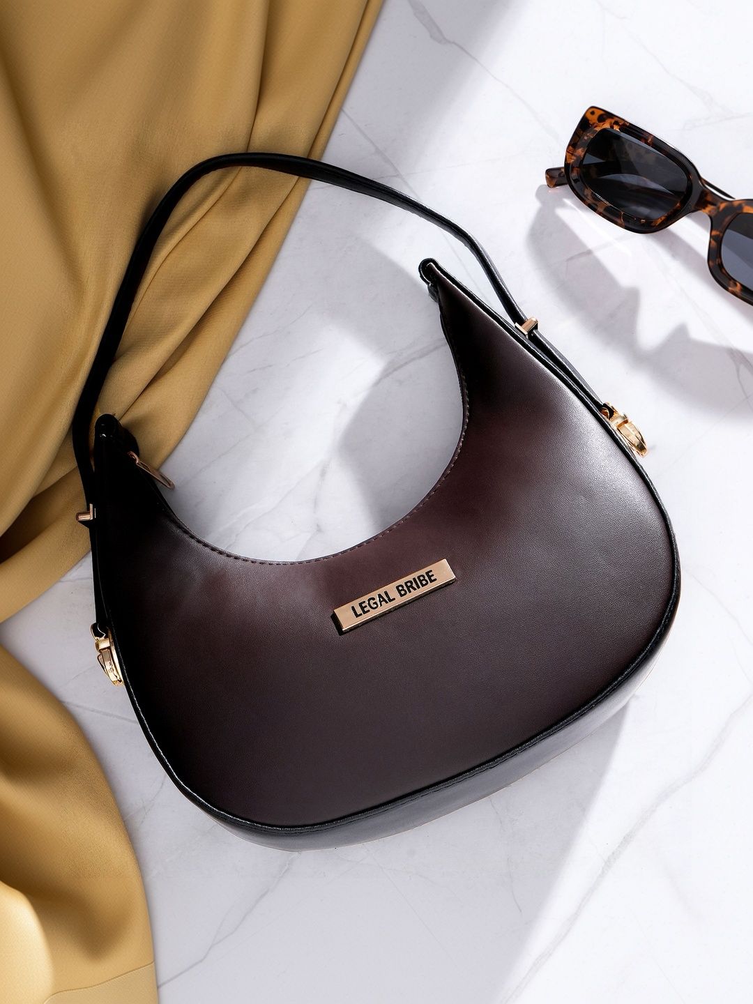 Buy LEGAL BRIBE Luna Solid Mini Half Moon Shoulder Bag -  - Accessories for Women