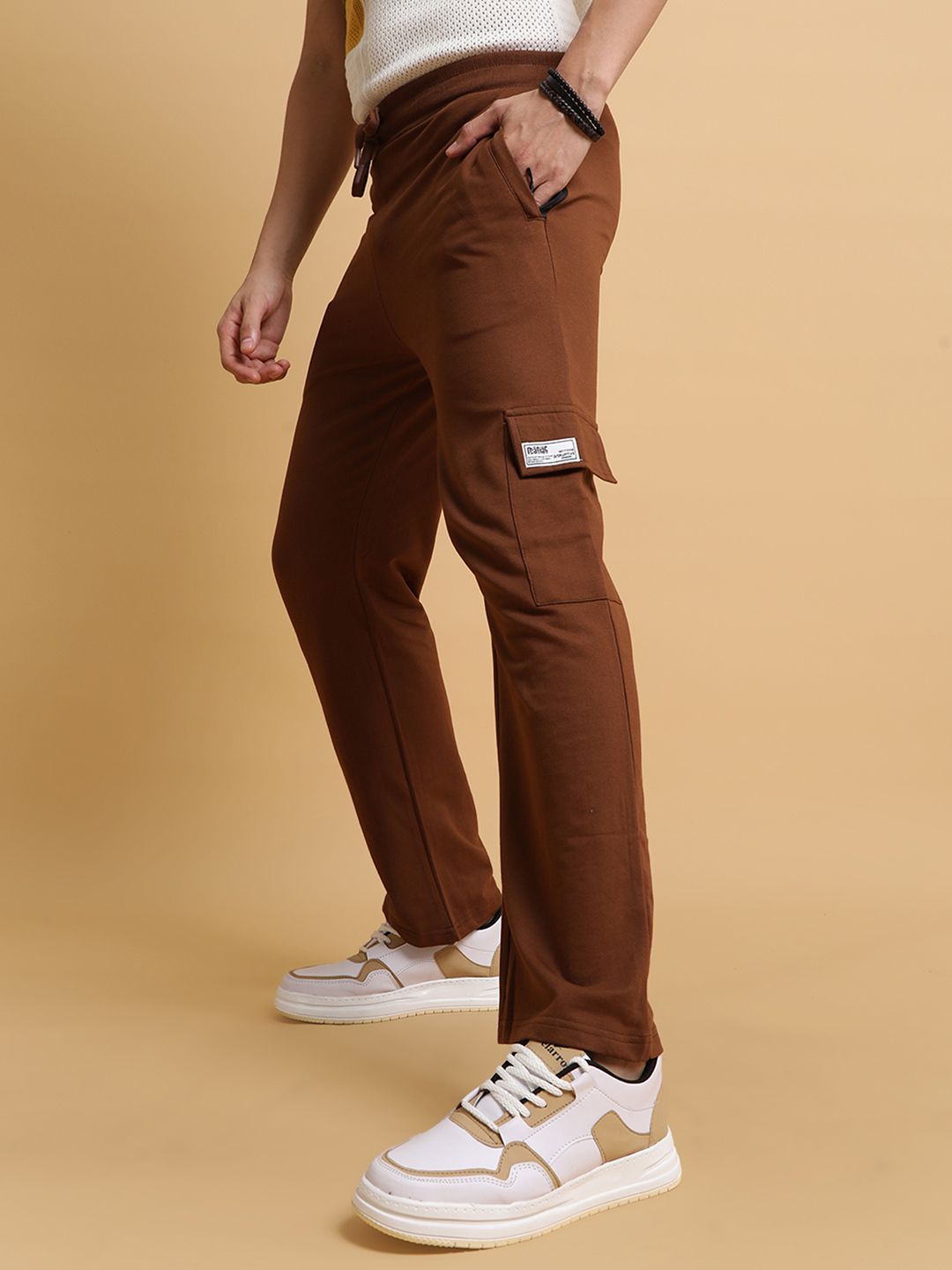 Maniac Men Cotton Baggy Fit Mid Rise Track Pants