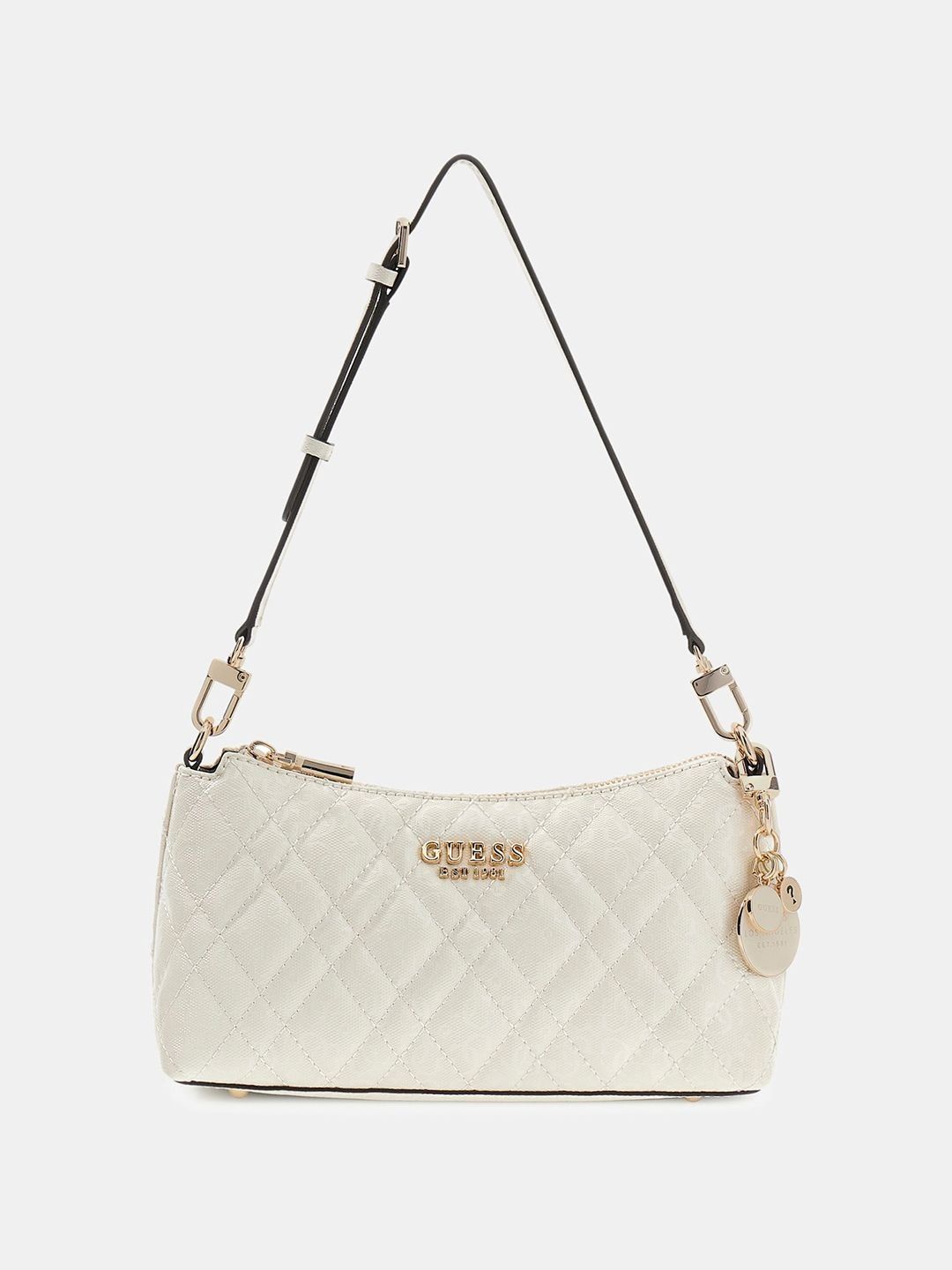 GUESS Quilted Medium Cloud Dancer Shoulder Bag