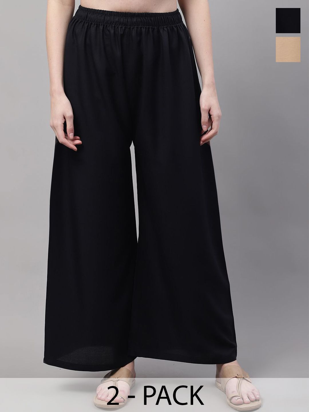 Valles365 by S.C. Women 2 Flared Ethnic Palazzos