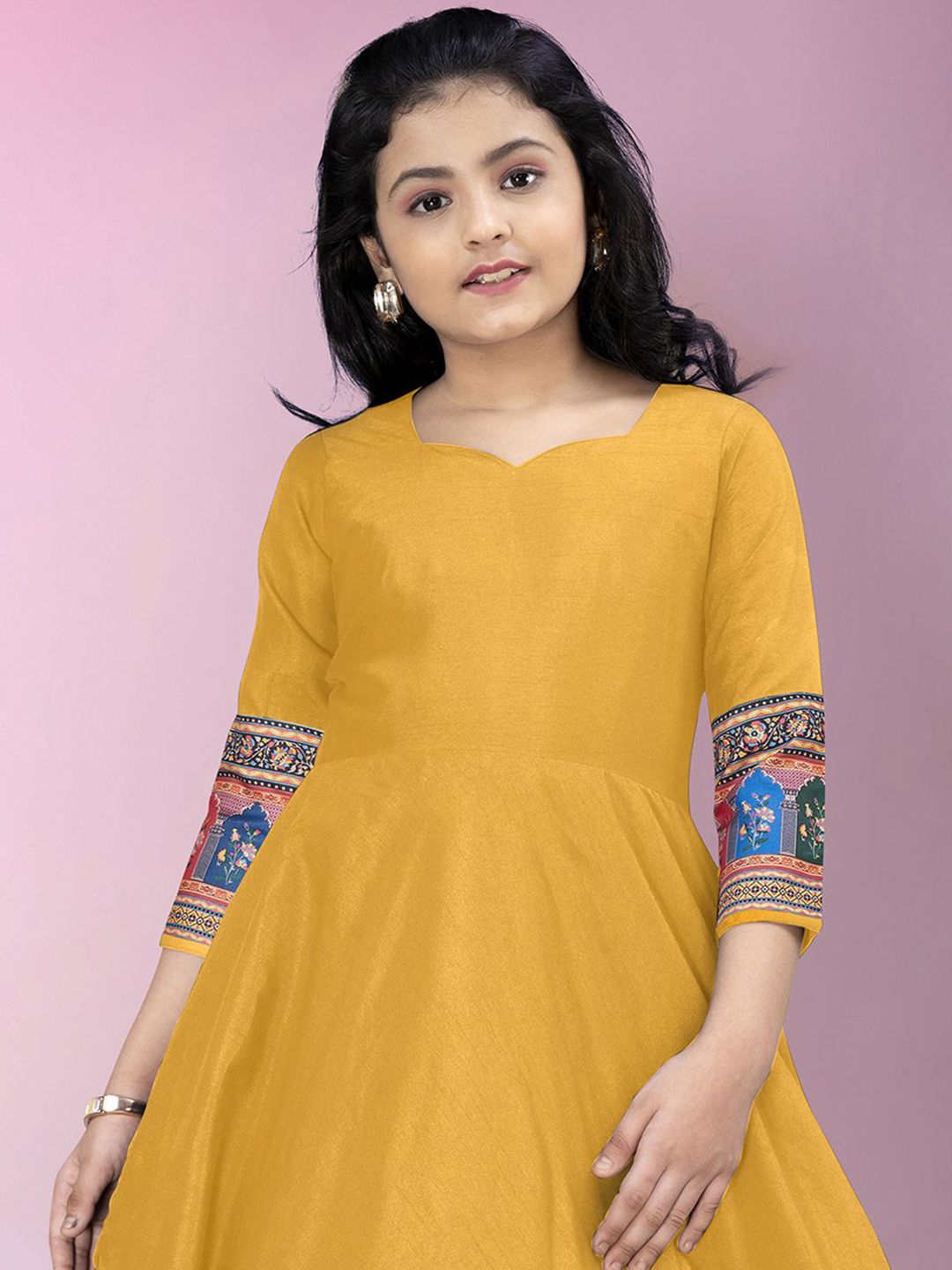 Girls Digital Printed Anarkali Maxi Dress 7
