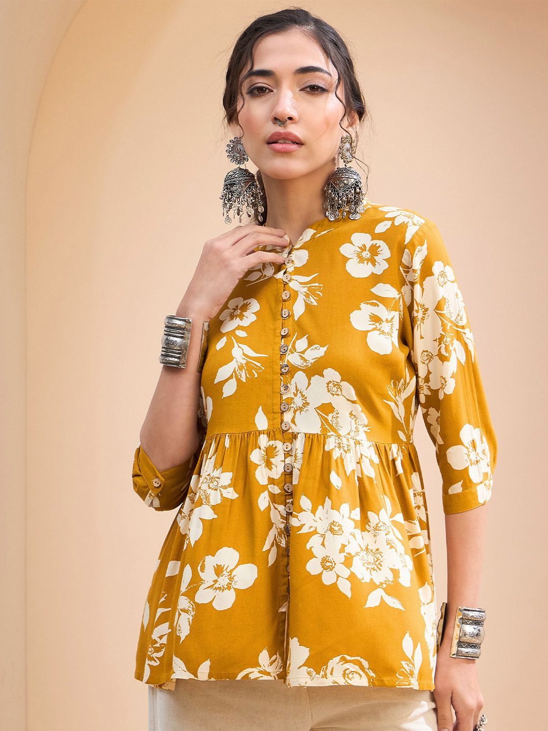 Shae by SASSAFRAS Floral Printed Kurti