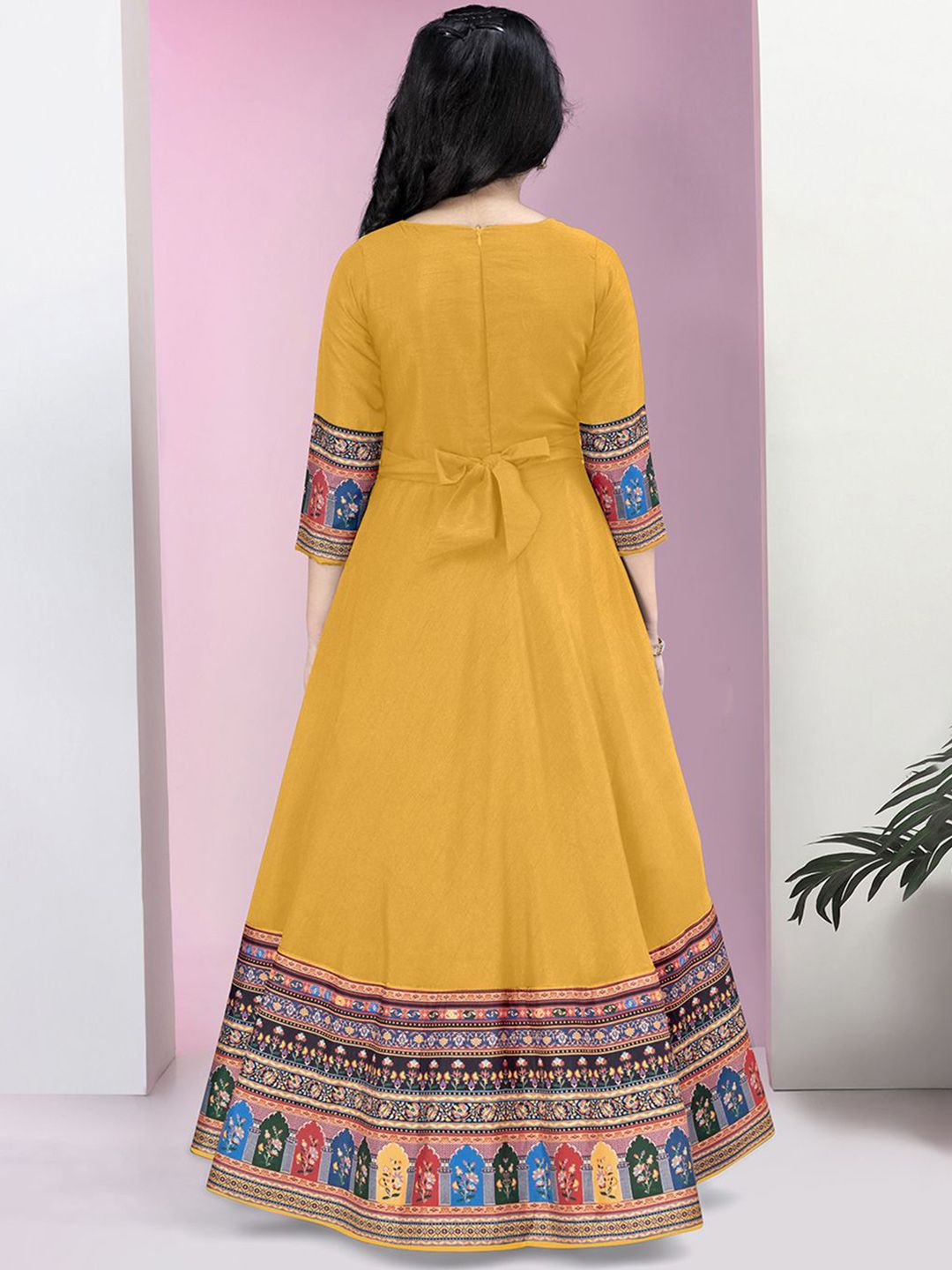 Girls Digital Printed Anarkali Maxi Dress 5