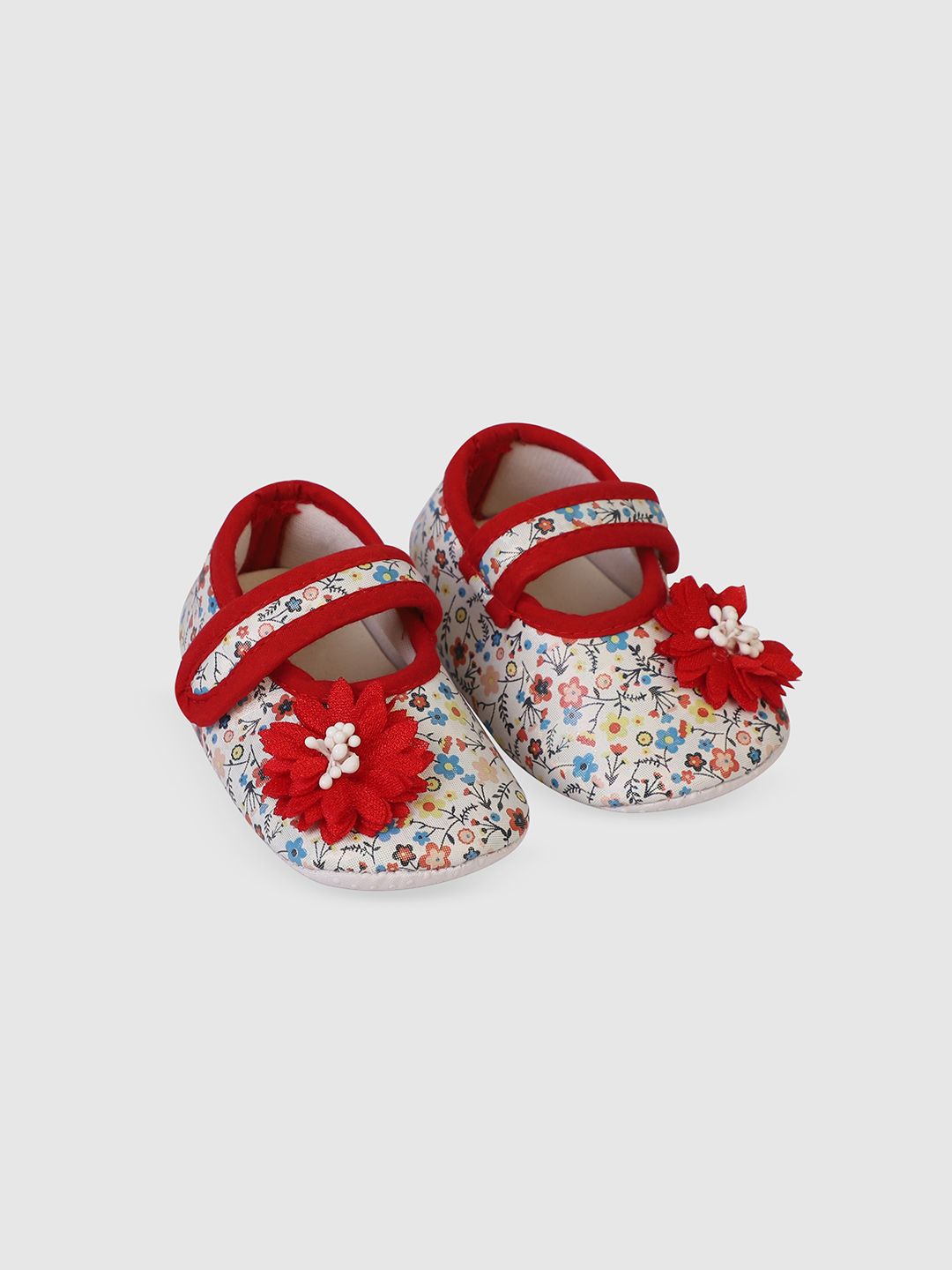 COCO CANDY Girls Floral Raxine Booties Red  11 cm
