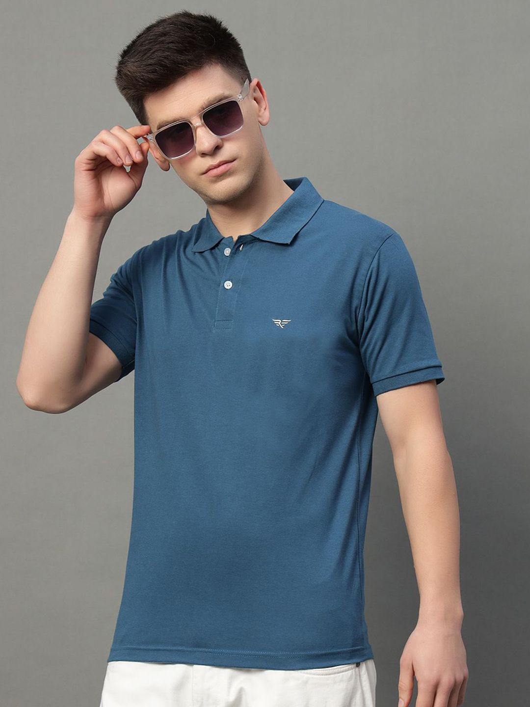 XYRIS Men Polo Collar Pockets T-shirt