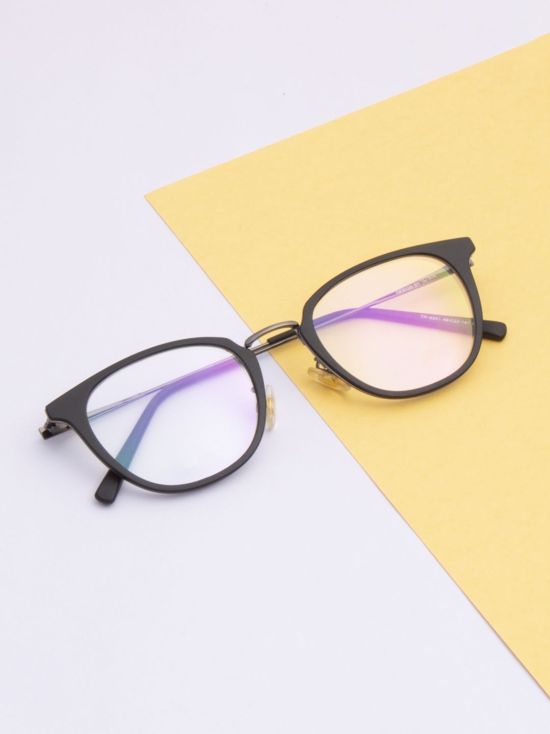 Ted Smith Unisex Black Metal Full Rim Round Frames
