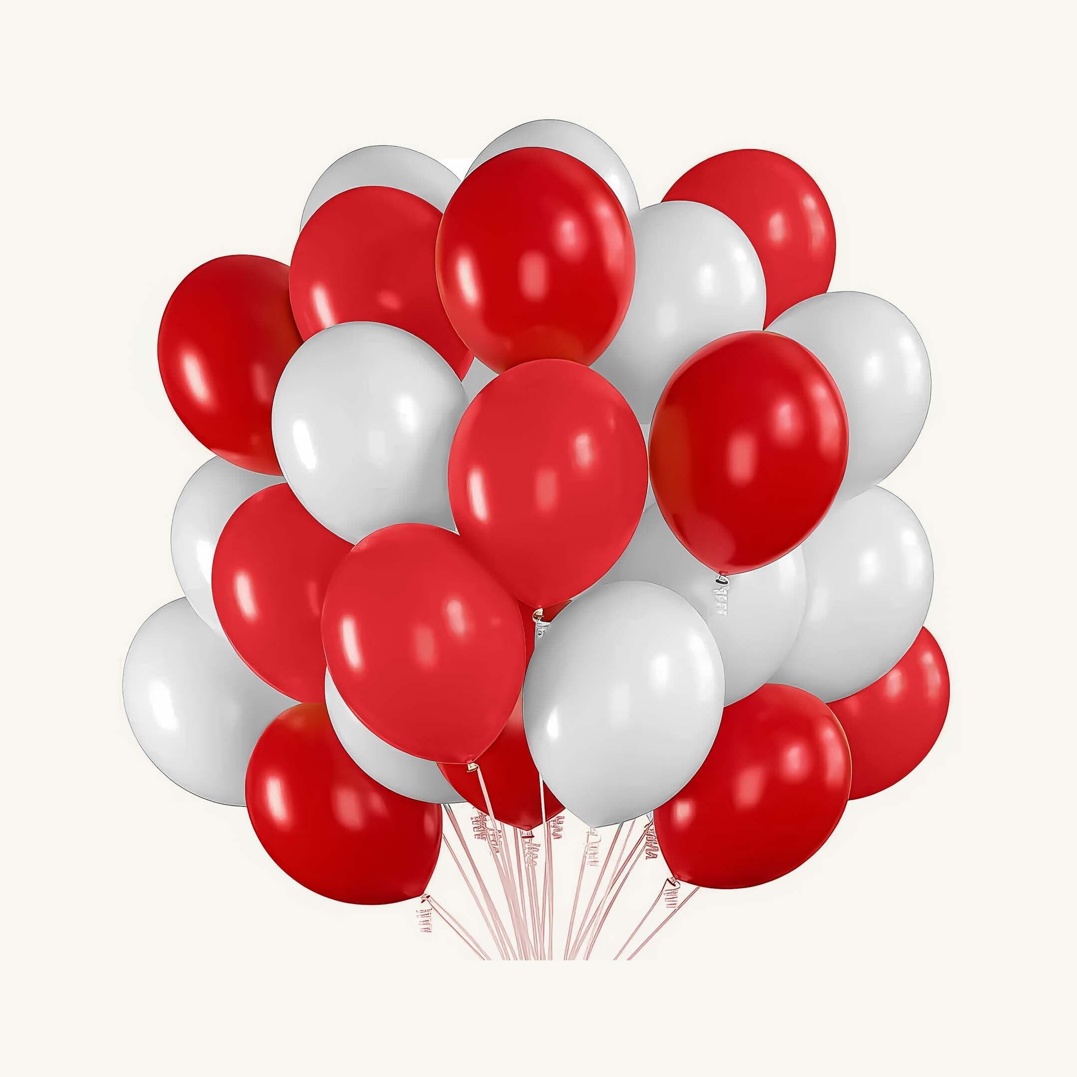 Special You Red & White 50 Pieces Balloons Festive Valentine's Decor