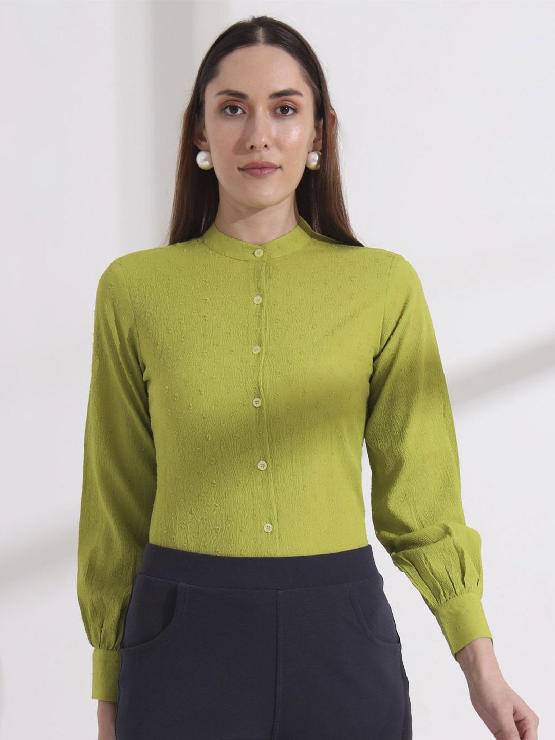 FITHUB Women Opaque Formal Shirt
