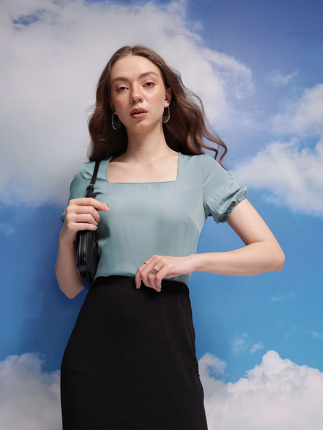 CORSICA Puff Sleeve Top