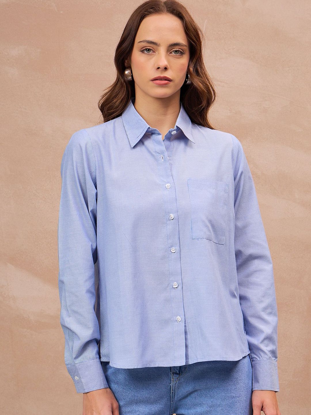 all about you Women Opaque Striped Casual Shirt