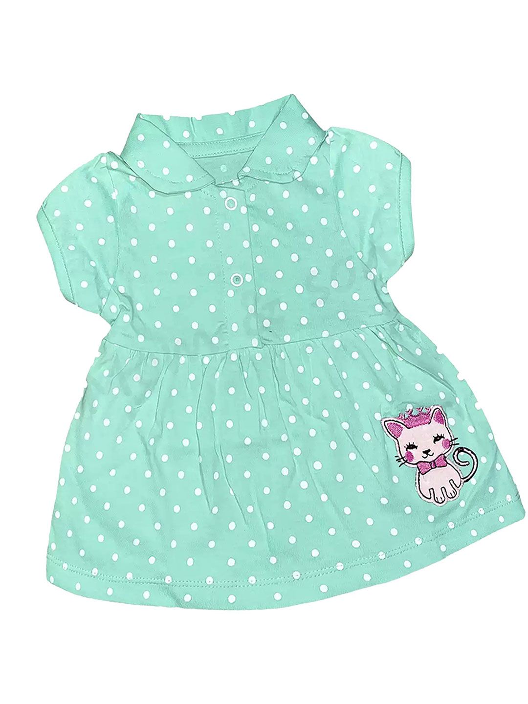 PARYAG Polka Dot Print Fit & Flare Dress