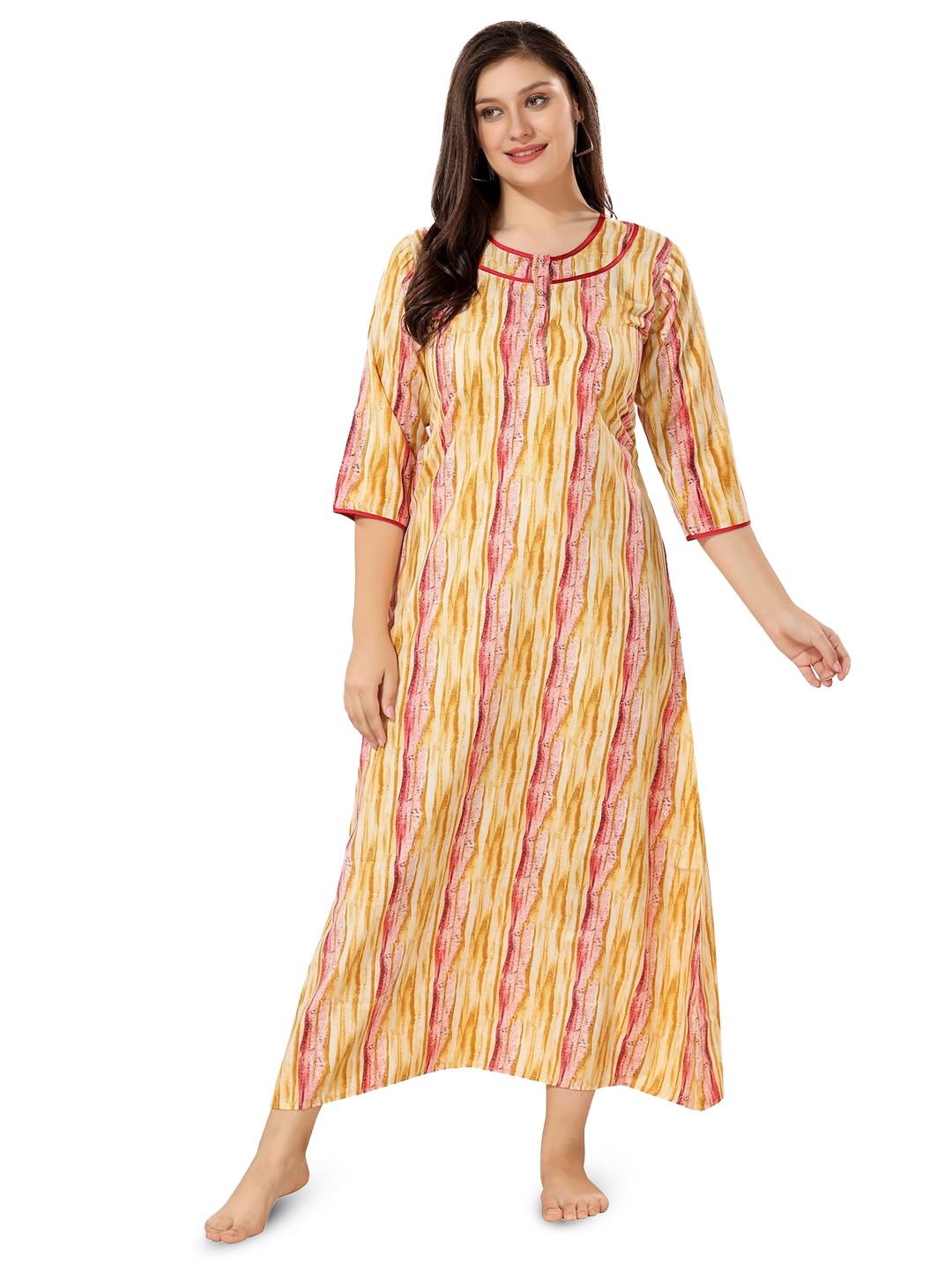 Piu Printed Maxi Nightdress