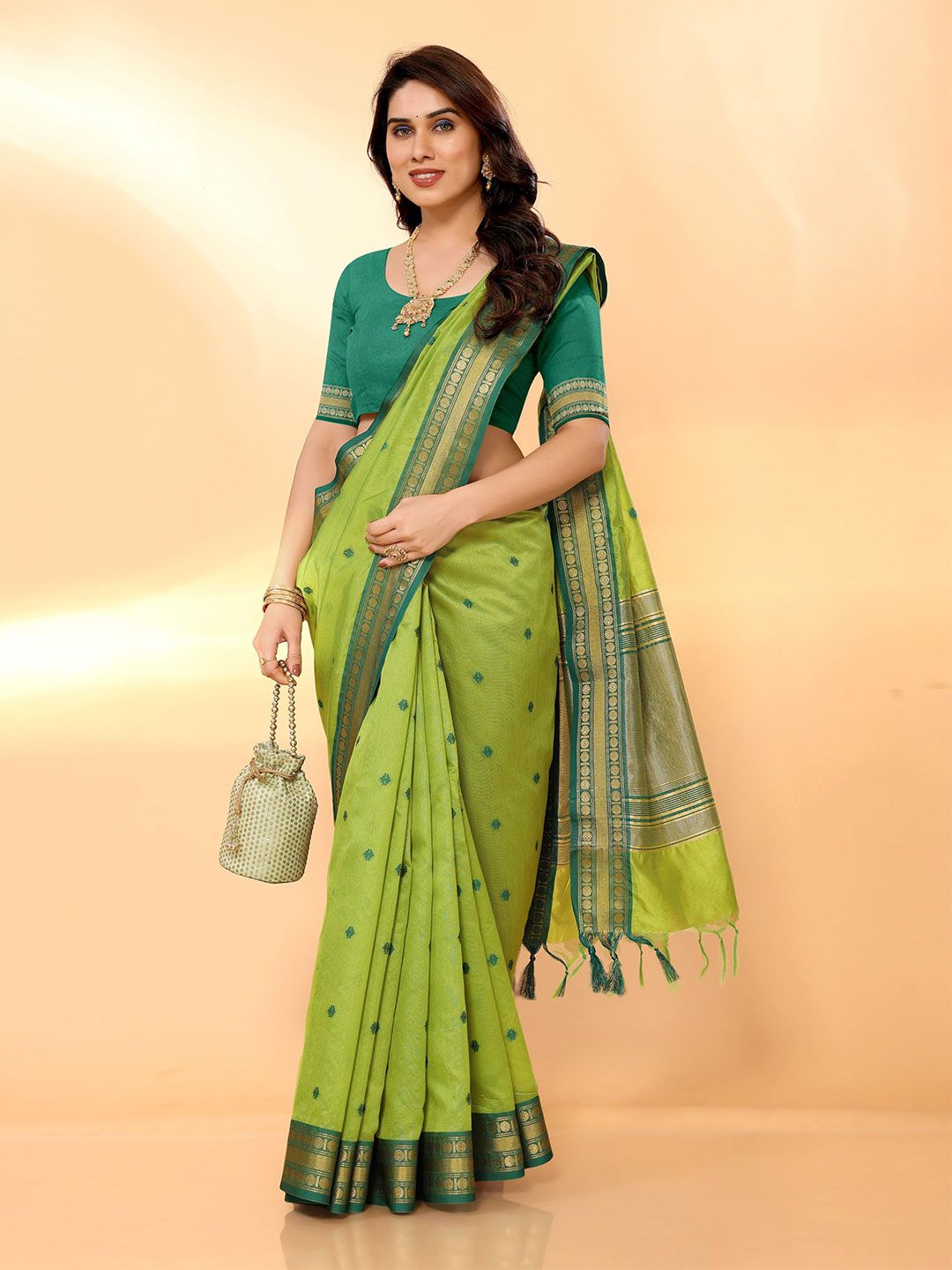 Moda Rapido Woven Design Zari Silk Blend Banarasi Saree
