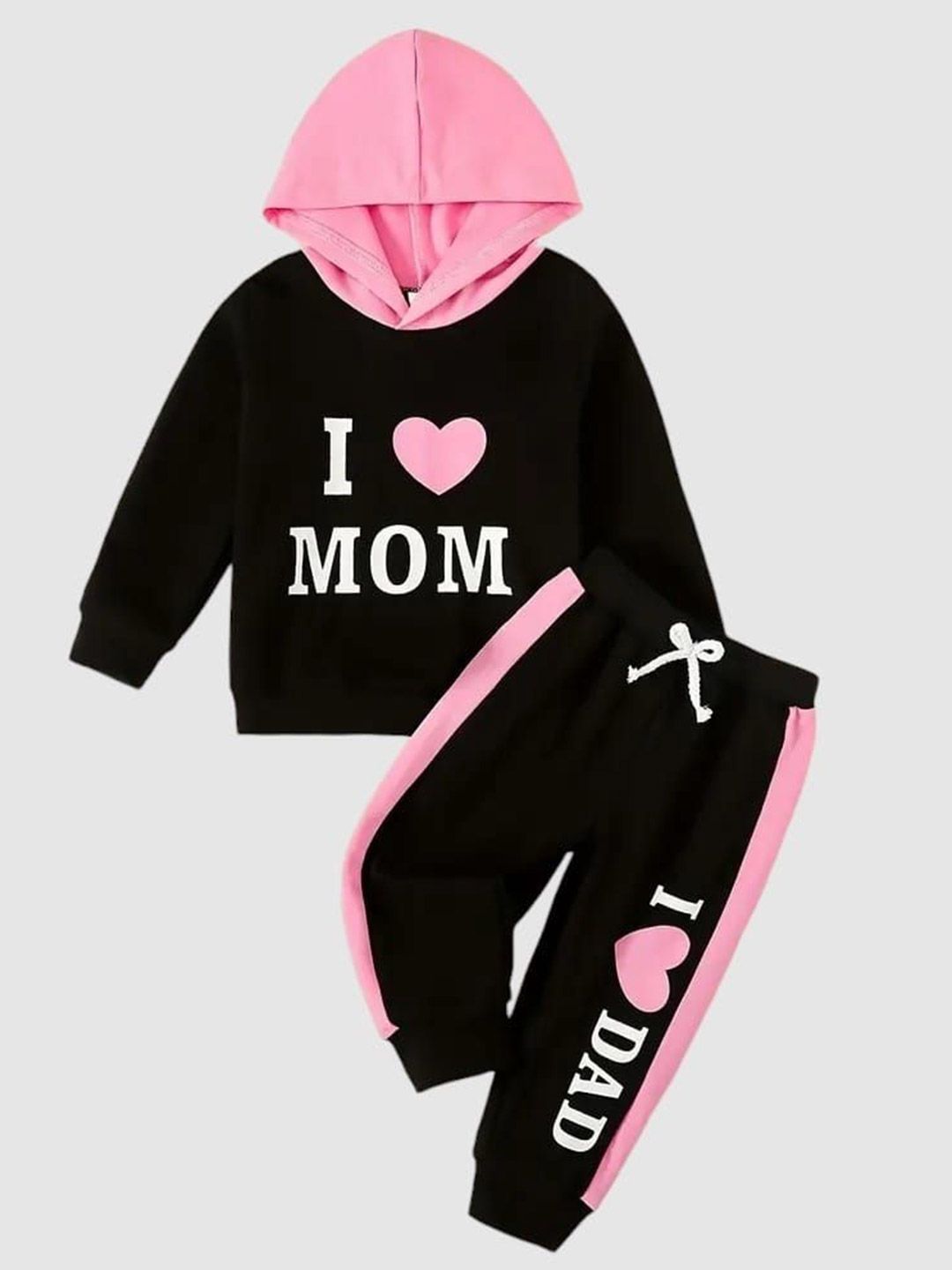 Buy KEESOR Girls Printed Hooded Sweatshirt With Joggers -  - Apparel for Girls