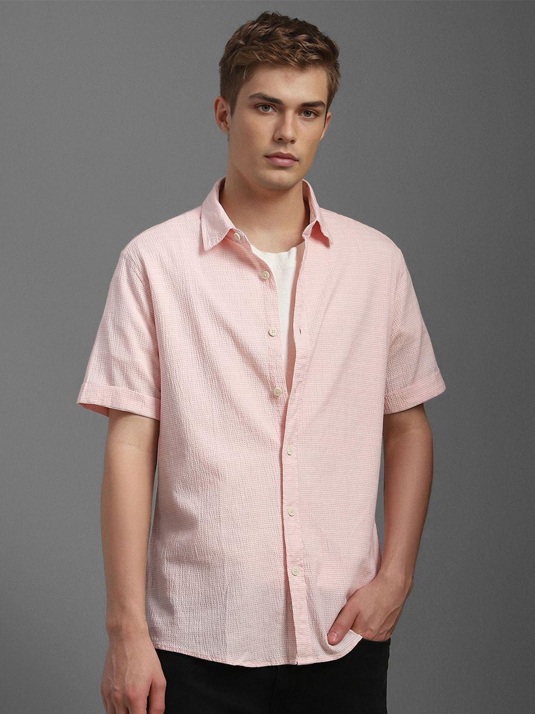 Louis Philippe Jeans Men Slim Fit Opaque Casual Shirt