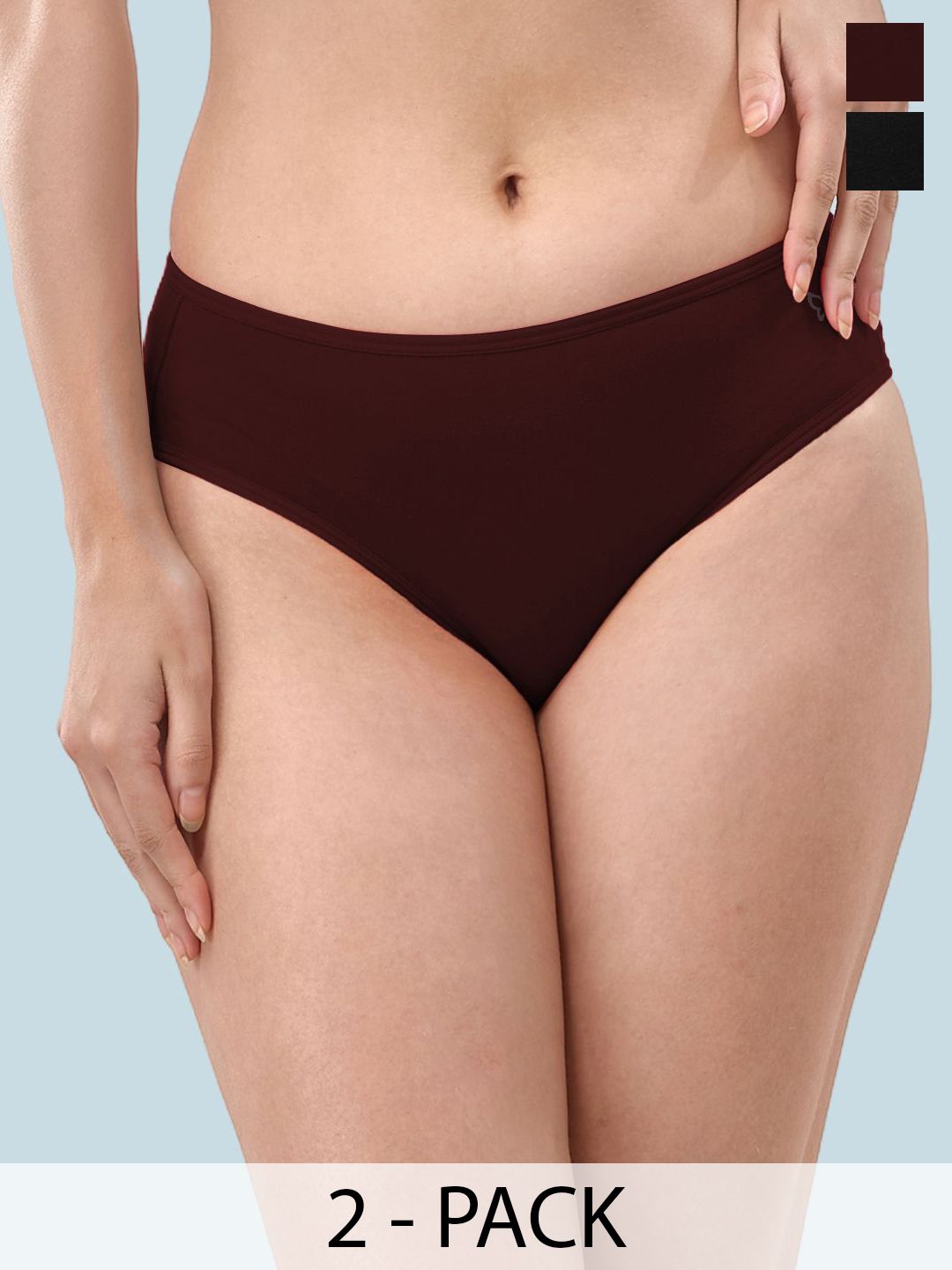 Lyra Pack Of 2 Assorted Seamless Hipster Briefs  NW1_LYRA_PTY_4W_222_AST_XL_2PC