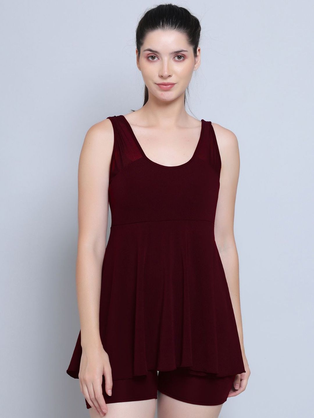 MEGASKA Round Neck Swimming Dress